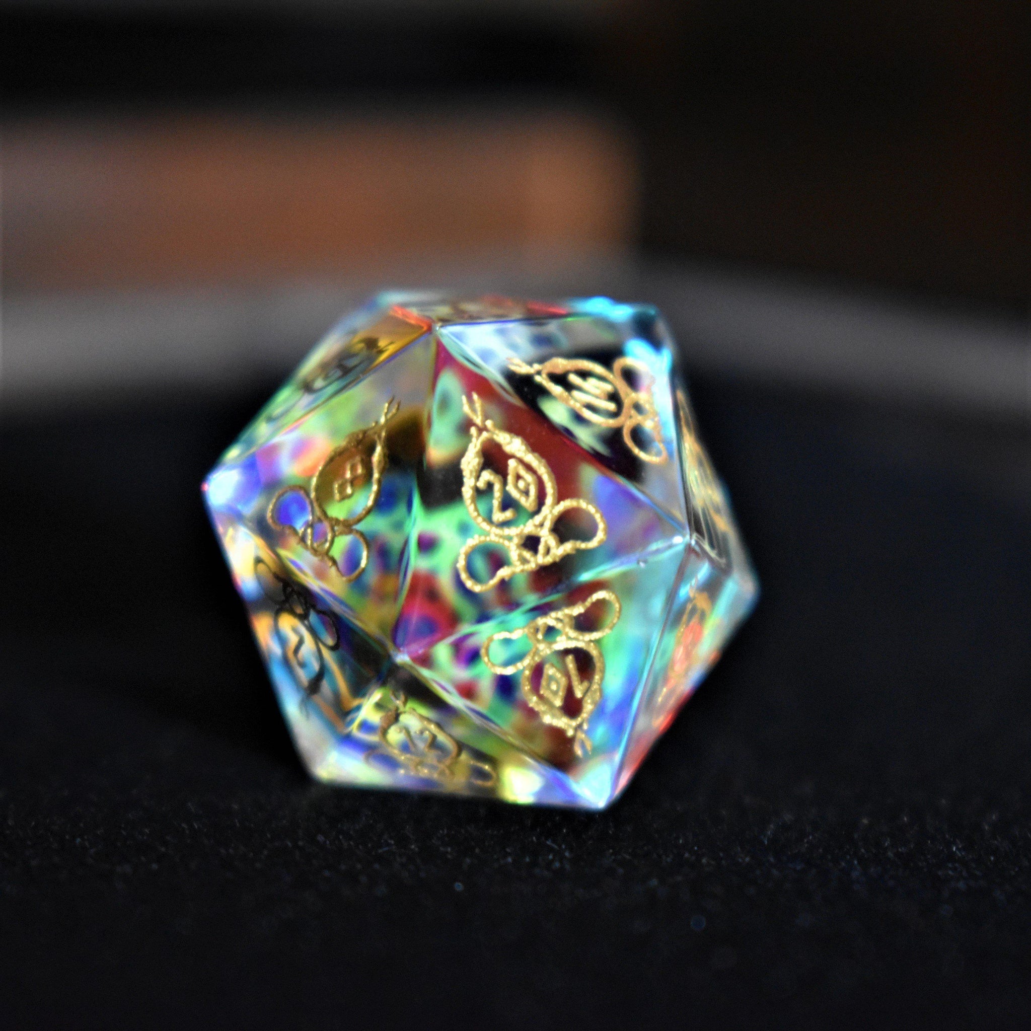 Serpent of Midgard Prism Glass Dice Set - Misty Mountain Gaming - 9