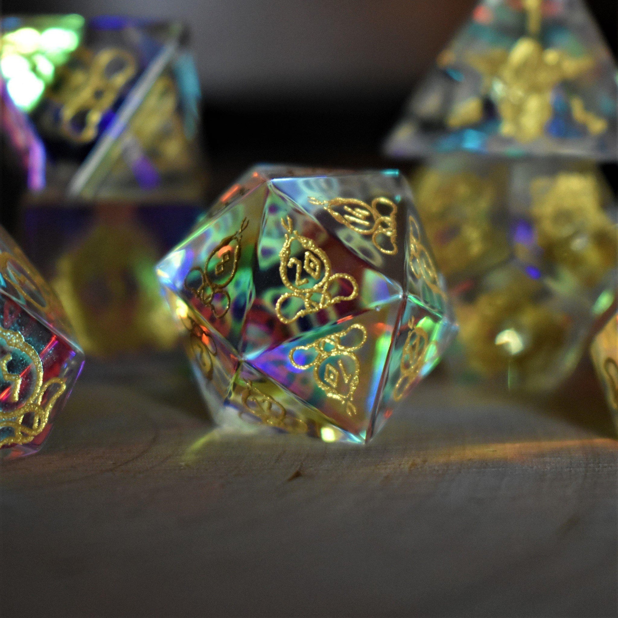 Serpent of Midgard Prism Glass Dice Set - Misty Mountain Gaming - 5