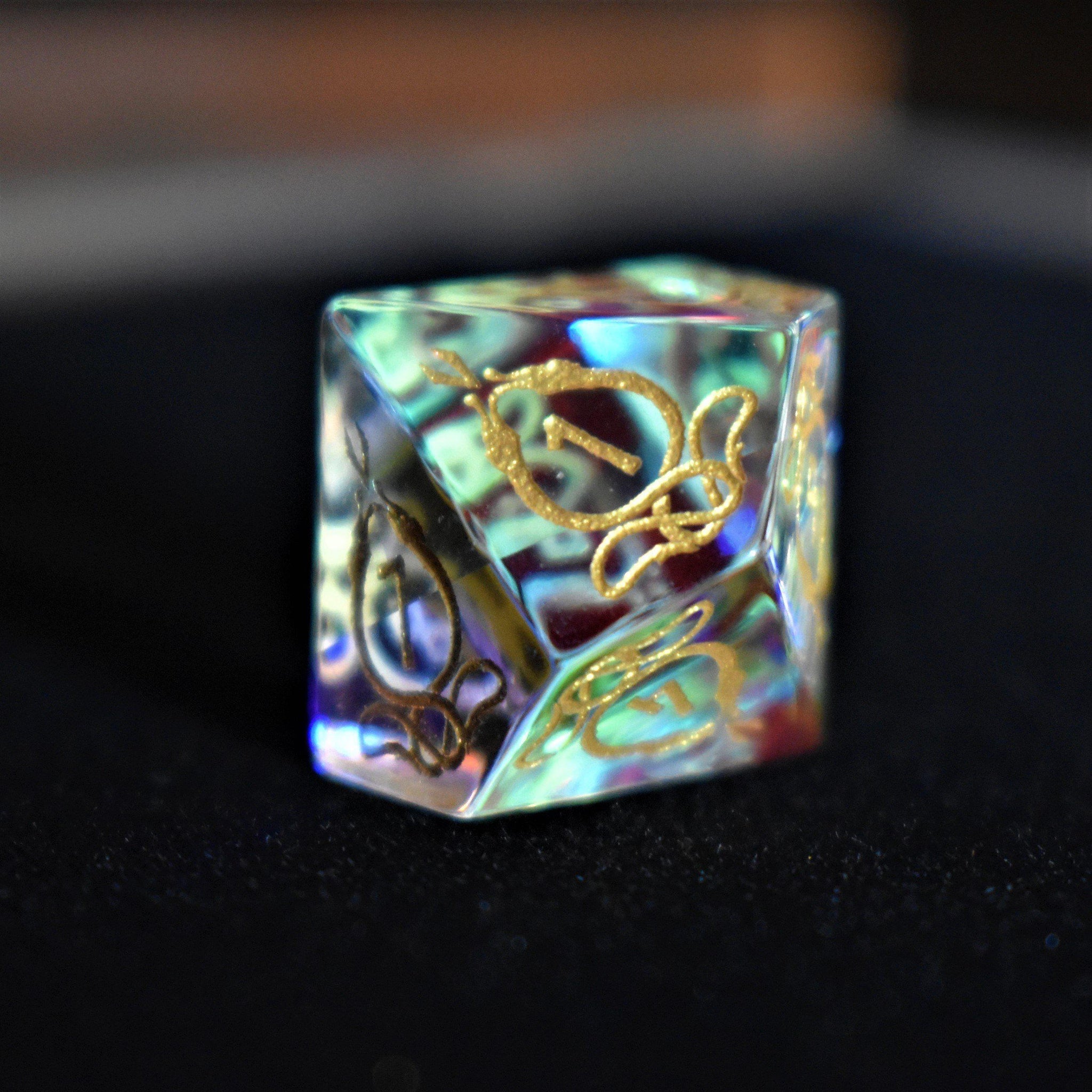 Serpent of Midgard Prism Glass Dice Set - Misty Mountain Gaming - 12