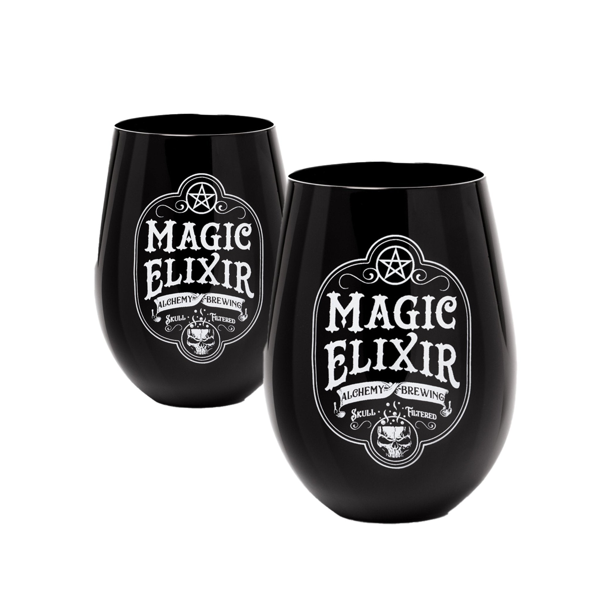 Set of 2 'Magic Elixir' Stemless Glasses - Alchemy of England - 1