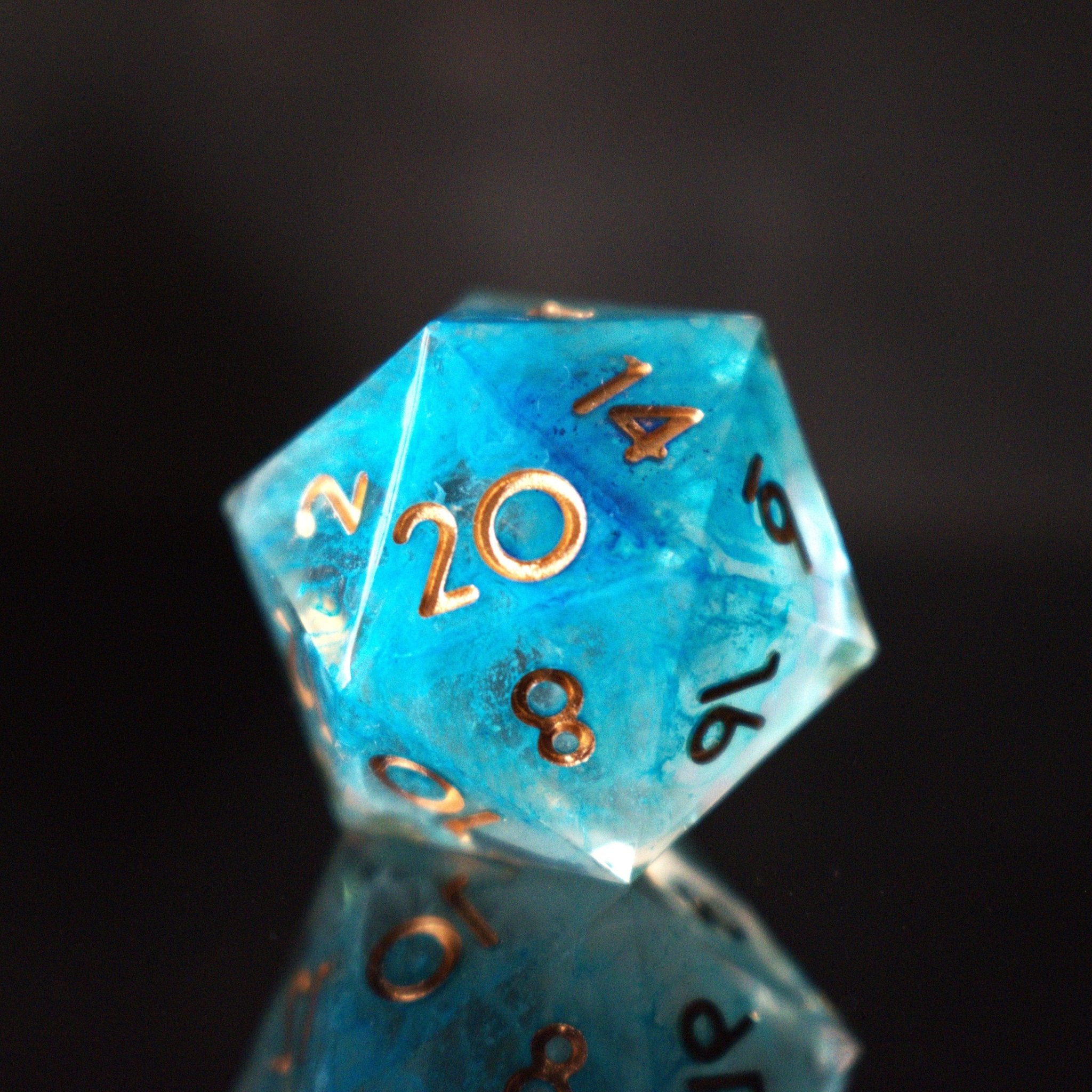 Shape of Water Sharp - Edged Resin Dice Set - Misty Mountain Gaming - 3