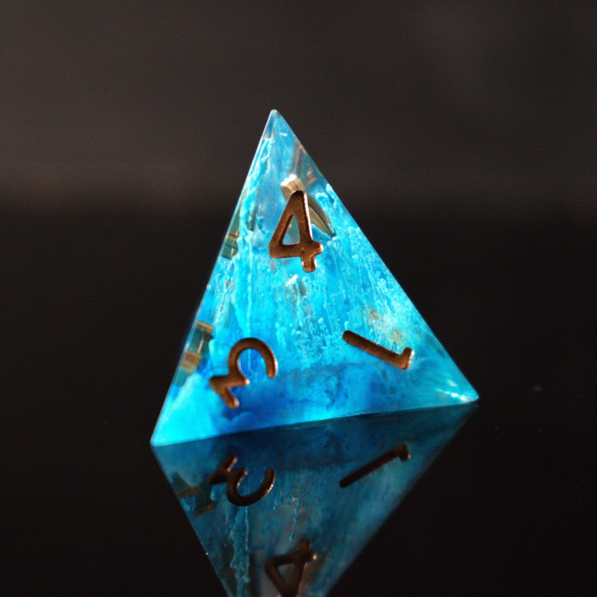 Shape of Water Sharp - Edged Resin Dice Set - Misty Mountain Gaming - 5