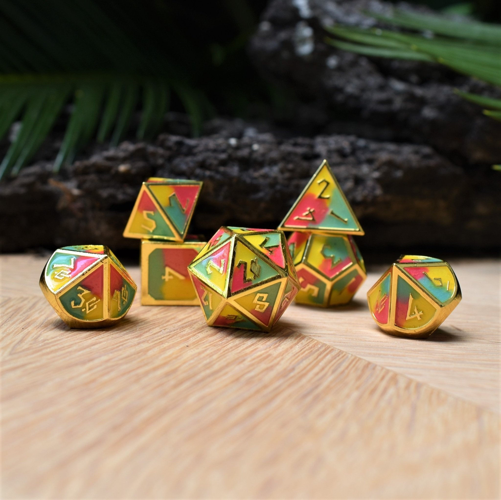 Sherbet Swirls Metal Dice Set - Misty Mountain Gaming - 1