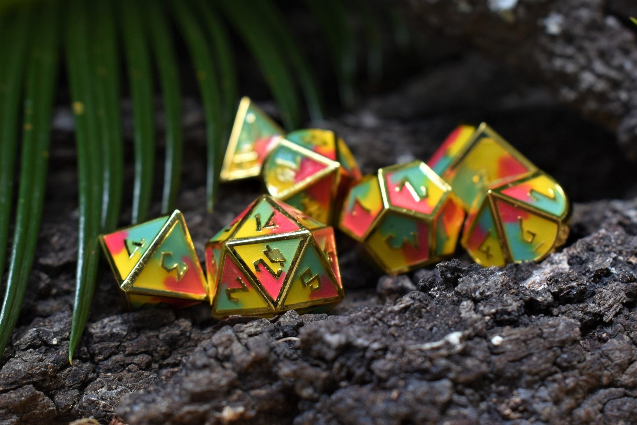 Sherbet Swirls Metal Dice Set - Misty Mountain Gaming - 2