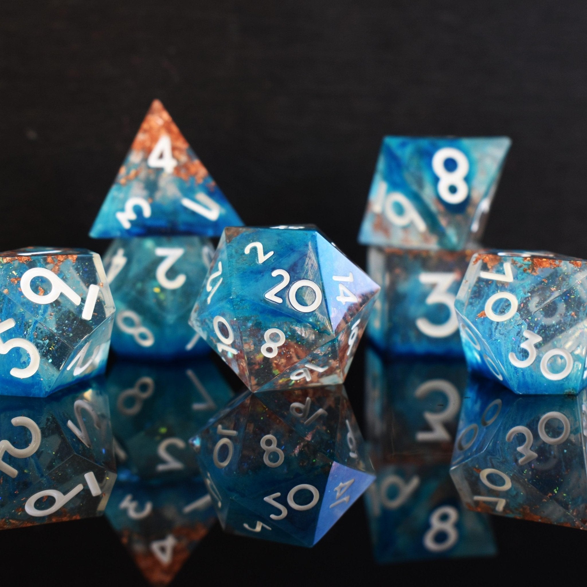 Shield of Faith Sharp - Edged Resin Dice Set - Misty Mountain Gaming - 1