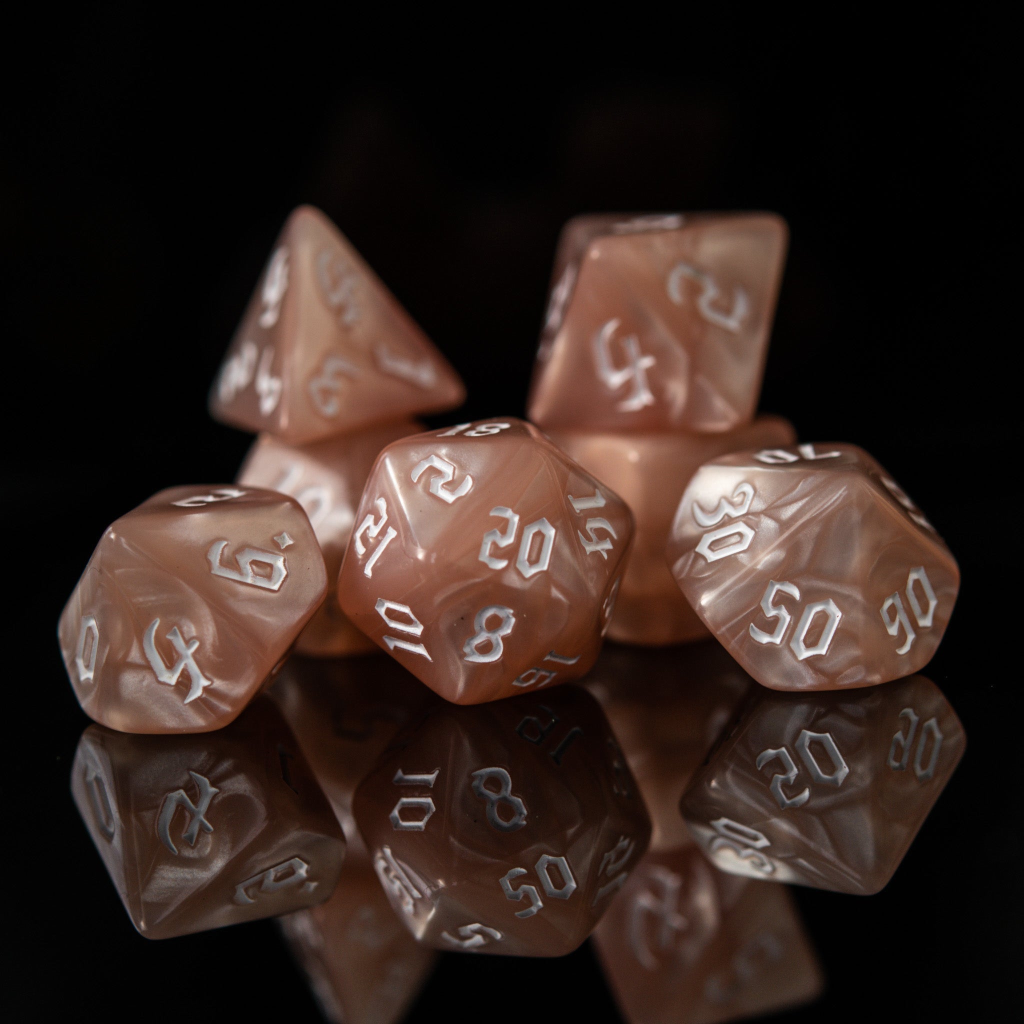 Silky Cashmere Acrylic Dice Set - Misty Mountain Gaming - 1