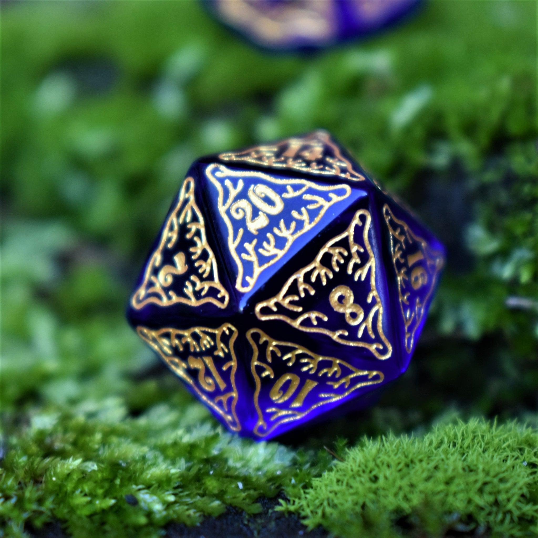 Siren's Song Deep Blue Glass Dice Set - Misty Mountain Gaming - 2