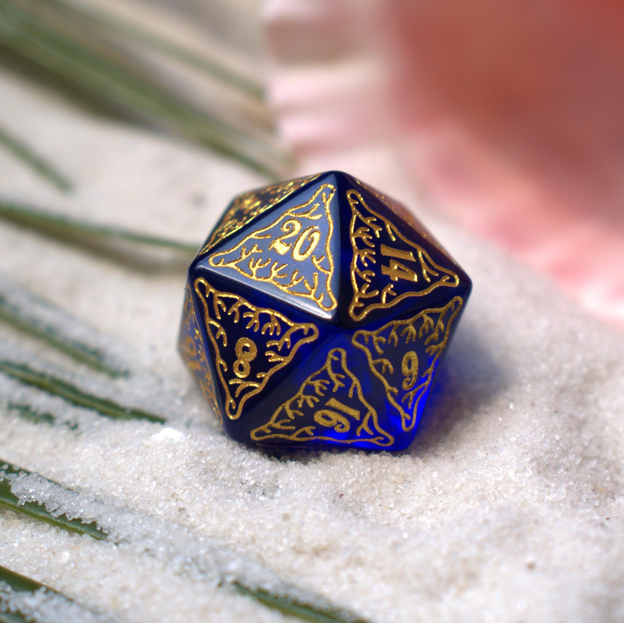 Siren's Song Deep Blue Glass Dice Set - Misty Mountain Gaming - 10