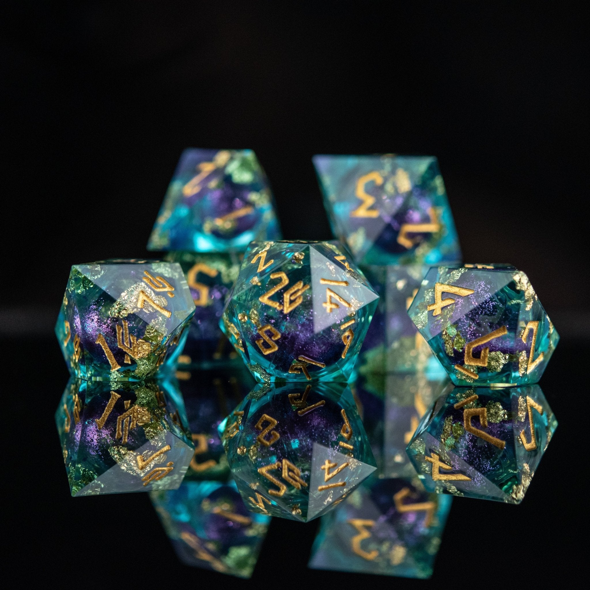 Siren's Treasure Liquid Core Dice Set - Misty Mountain Gaming - 2