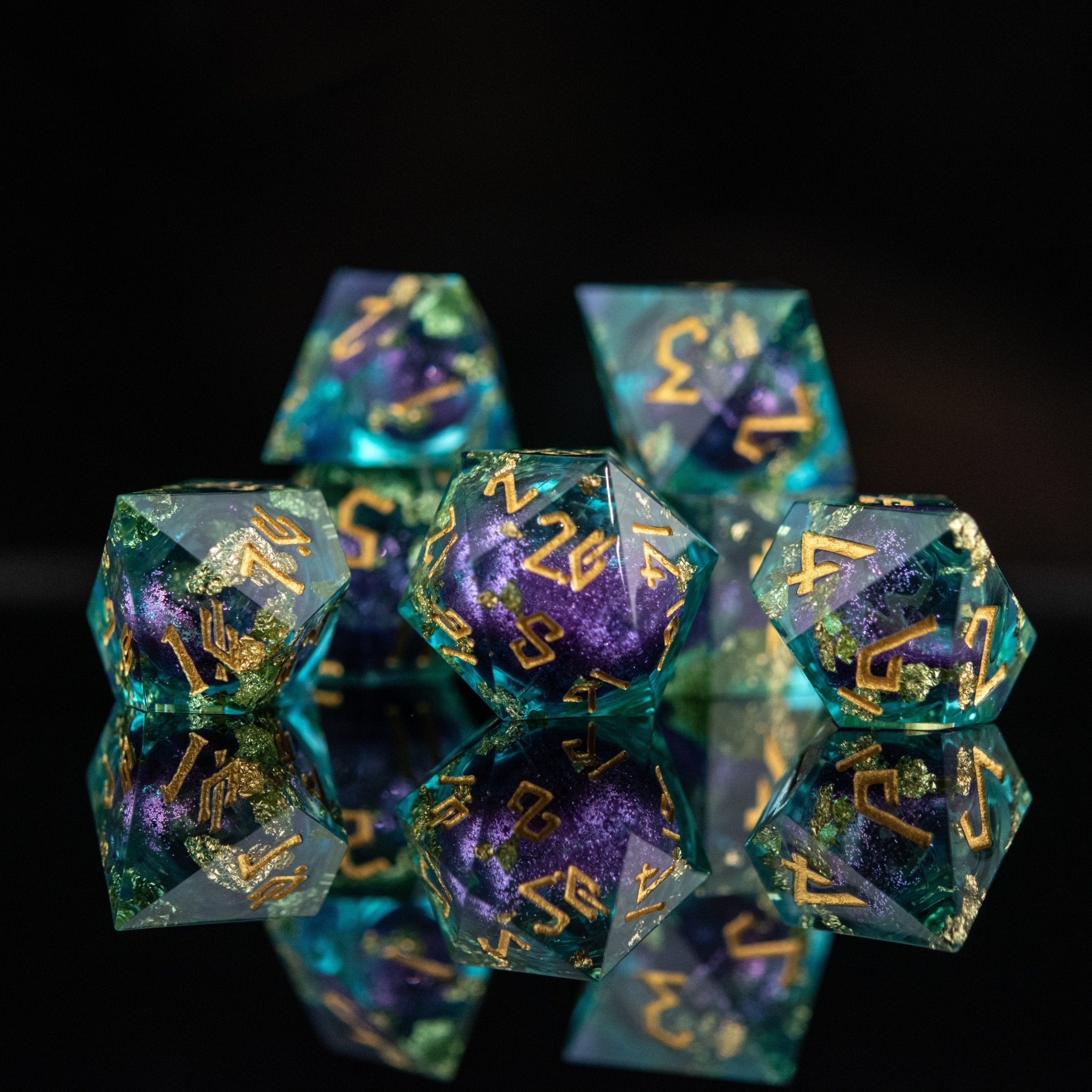 Siren's Treasure Liquid Core Dice Set - Misty Mountain Gaming - 1