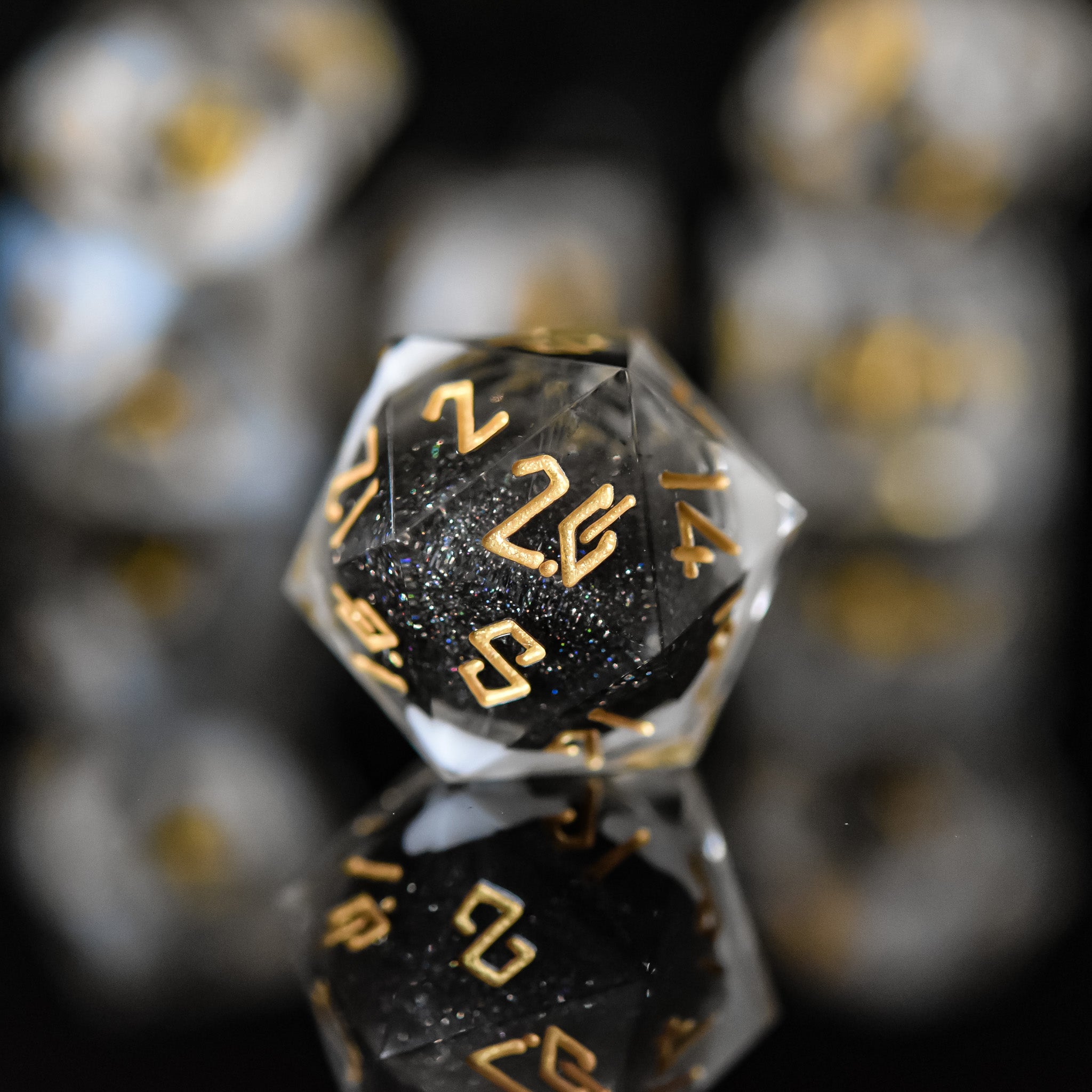 Smoke and Mirrors Liquid Core Dice Set - Misty Mountain Gaming - 2