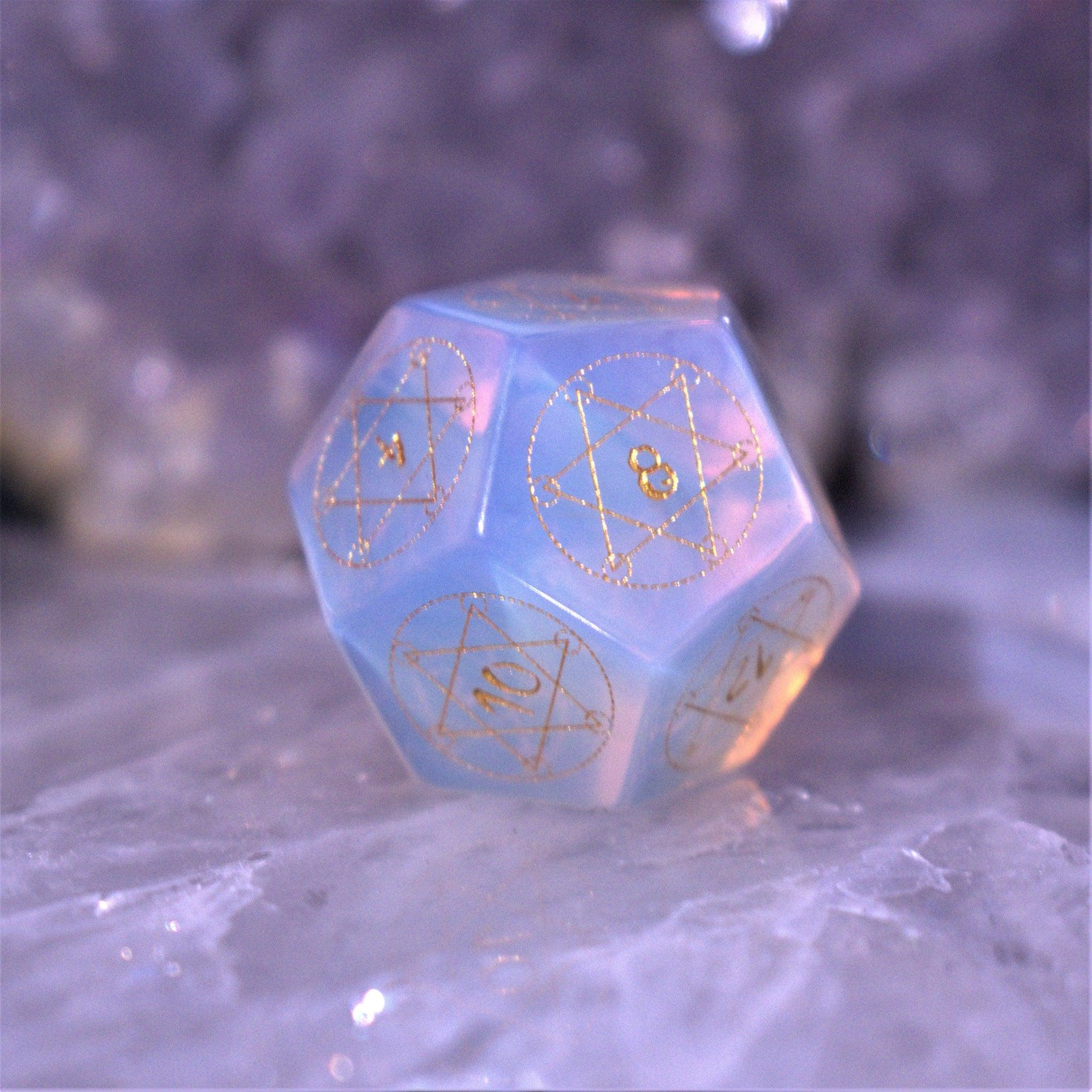 Spellcaster Opalite Stone Dice Set - Misty Mountain Gaming - 6