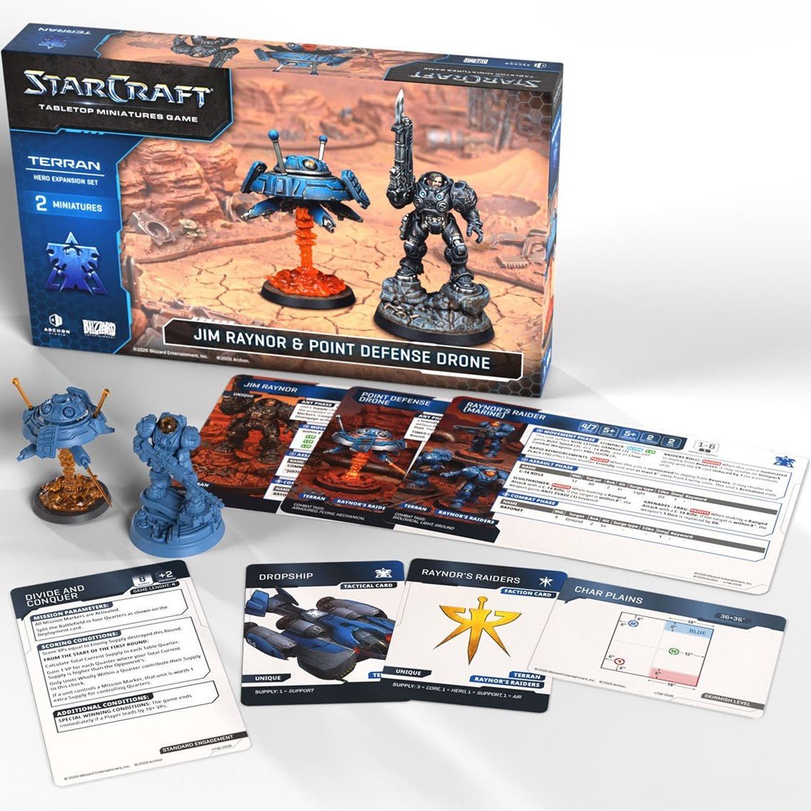 StarCraft TMG Terran Jim Raynor and Point Defense Drone Hero Expansion Set - Archon Studios - 1