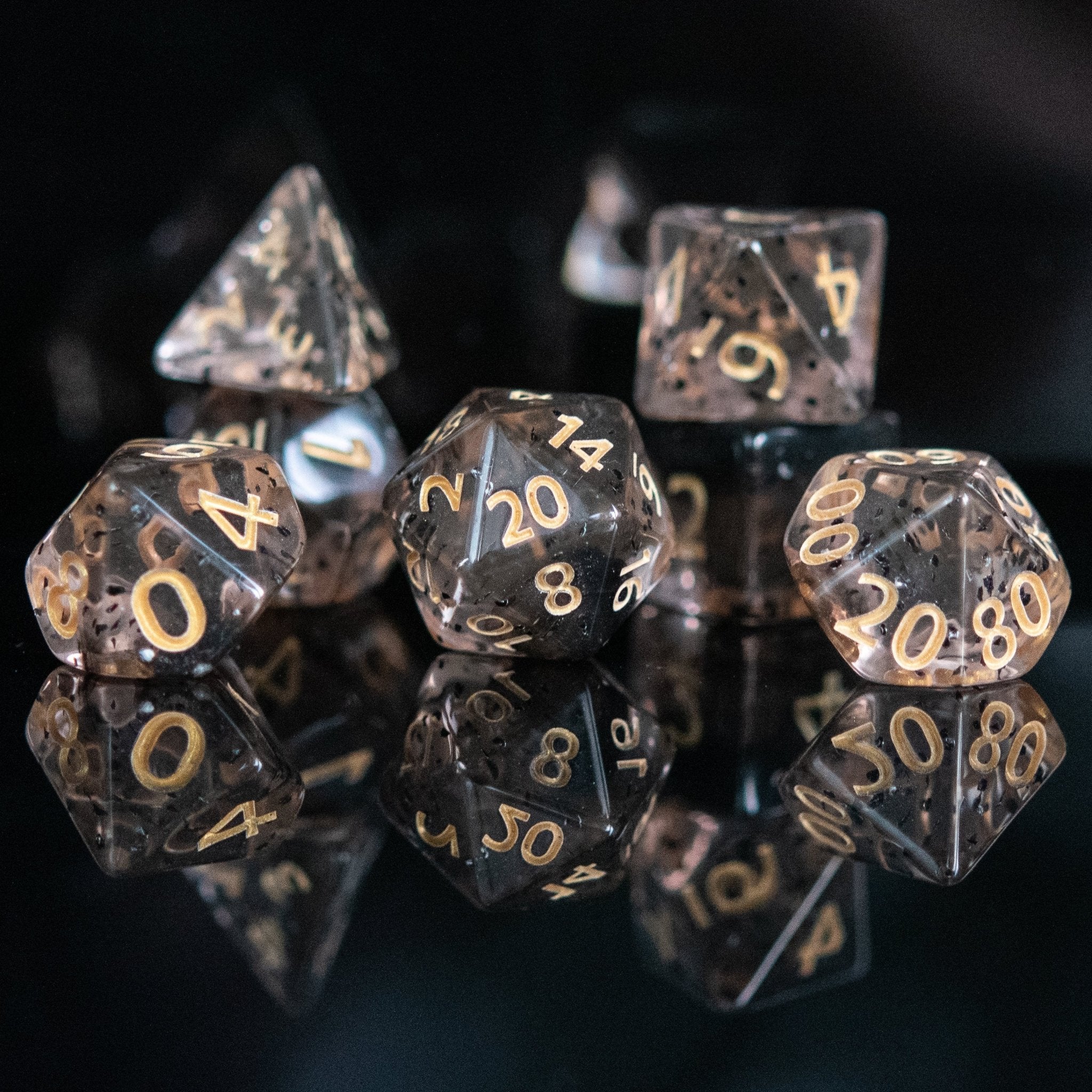 Static Noise Acrylic Dice Set - Misty Mountain Gaming - 5