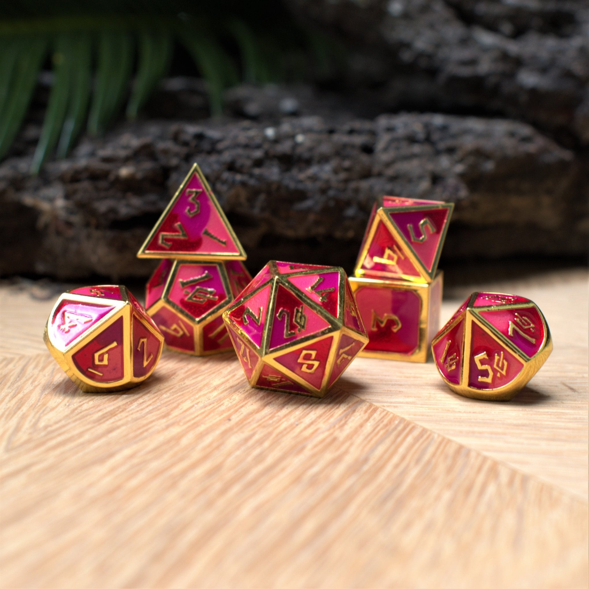 Strawberry Daiquiri Metal Dice Set - Misty Mountain Gaming - 1