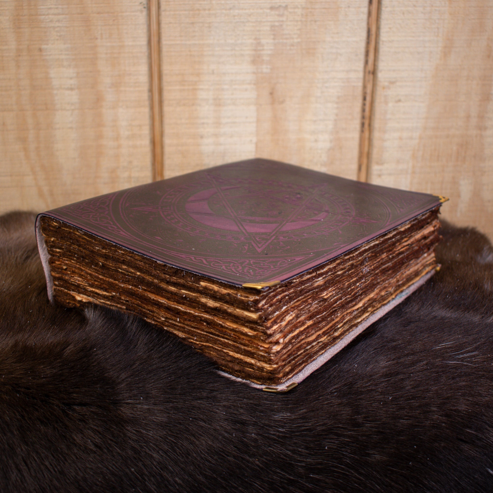 "The Pentacle" Purple Spellbook Leather Journal - Misty Mountain Gaming - 4