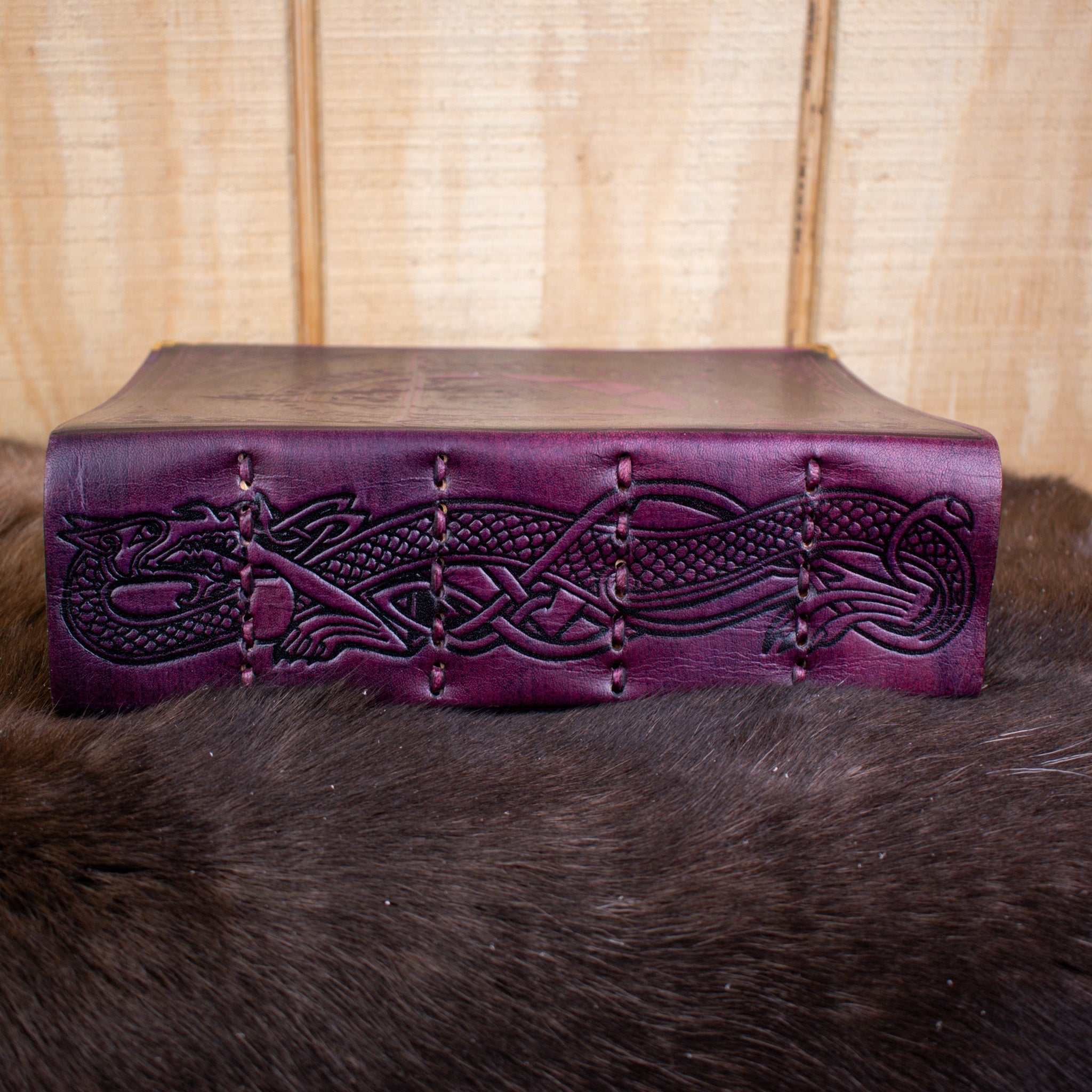 "The Pentacle" Purple Spellbook Leather Journal - Misty Mountain Gaming - 3