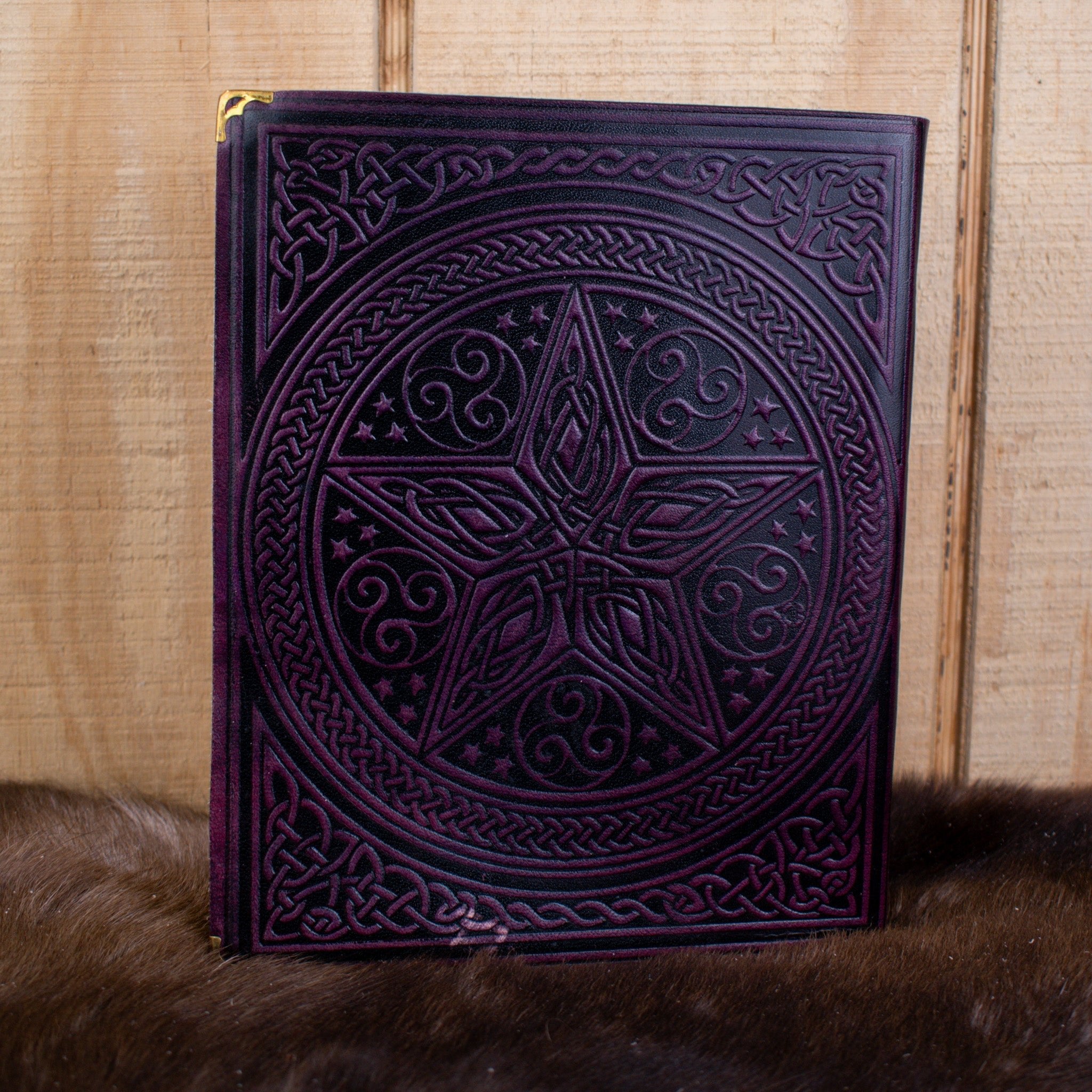 "The Pentacle" Purple Spellbook Leather Journal - Misty Mountain Gaming - 2