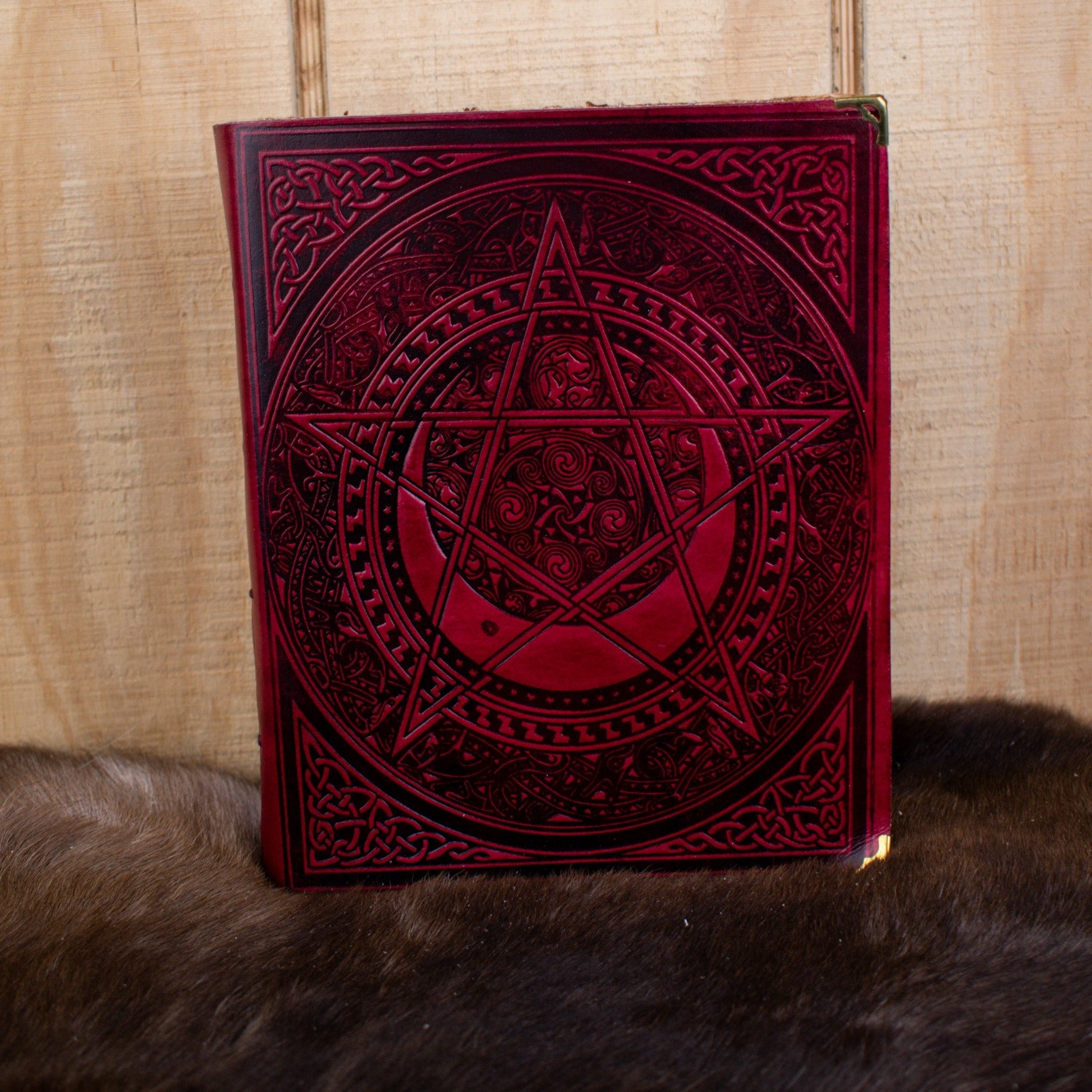 "The Pentacle" Red Spellbook Leather Journal - Misty Mountain Gaming - 2