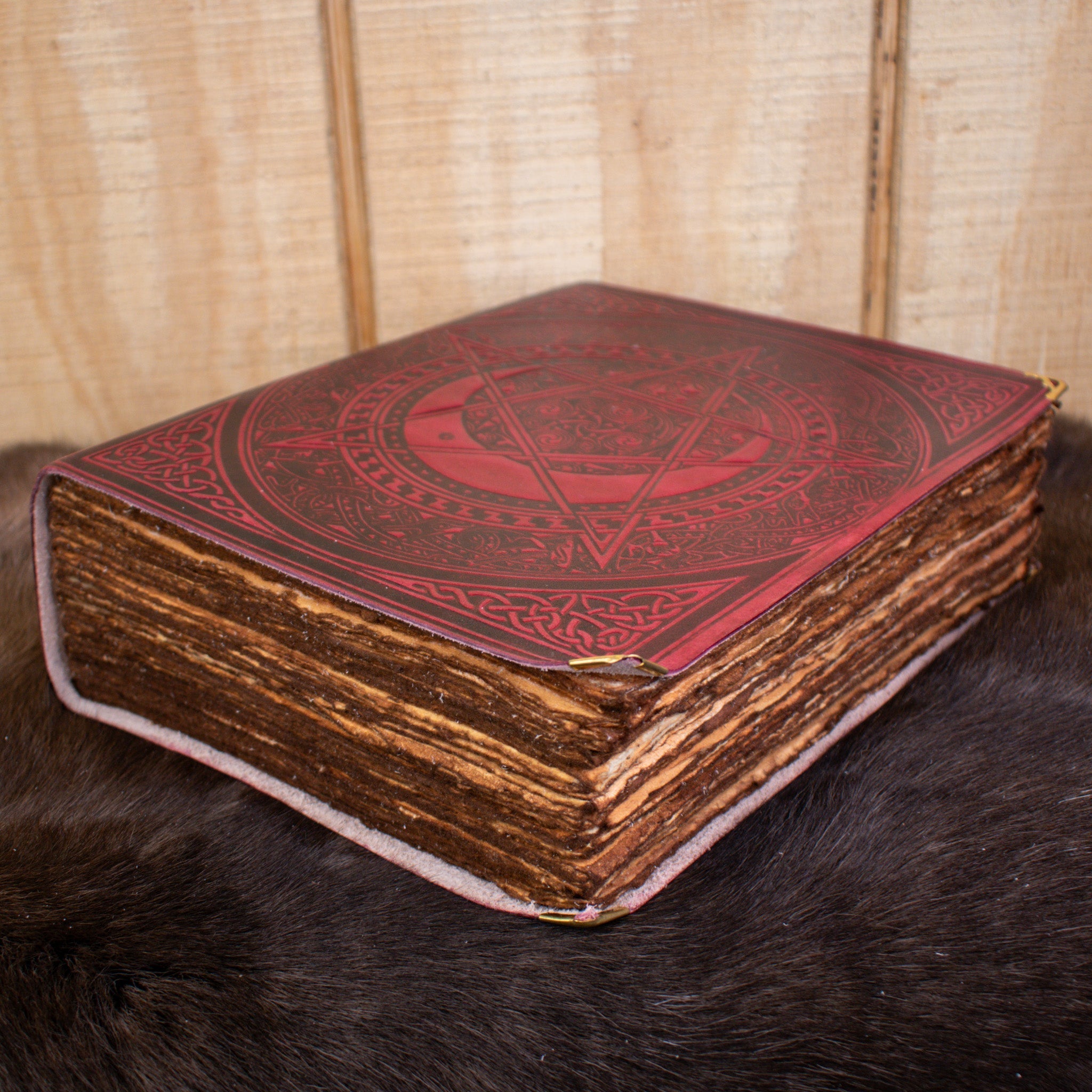 "The Pentacle" Red Spellbook Leather Journal - Misty Mountain Gaming - 5