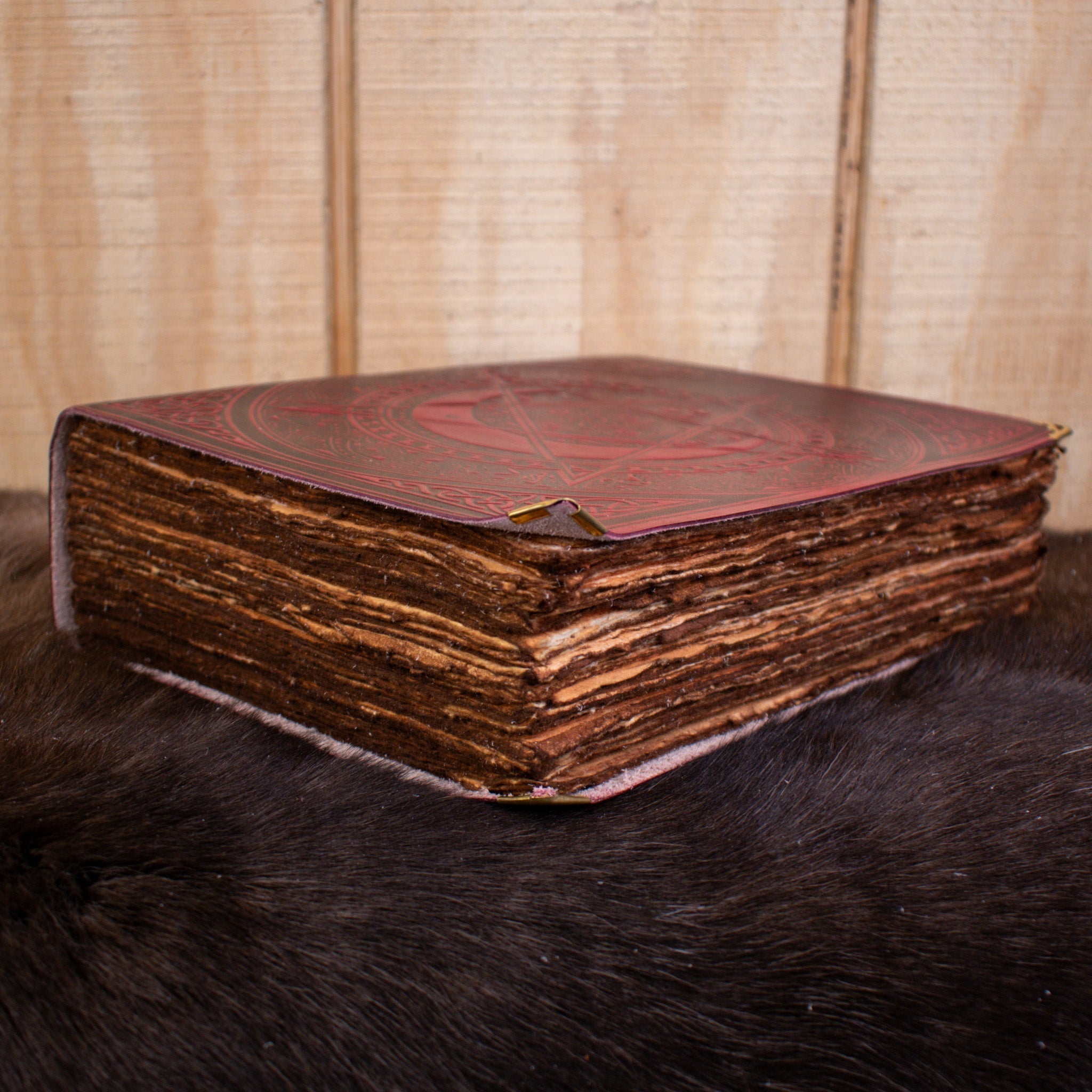 "The Pentacle" Red Spellbook Leather Journal - Misty Mountain Gaming - 6