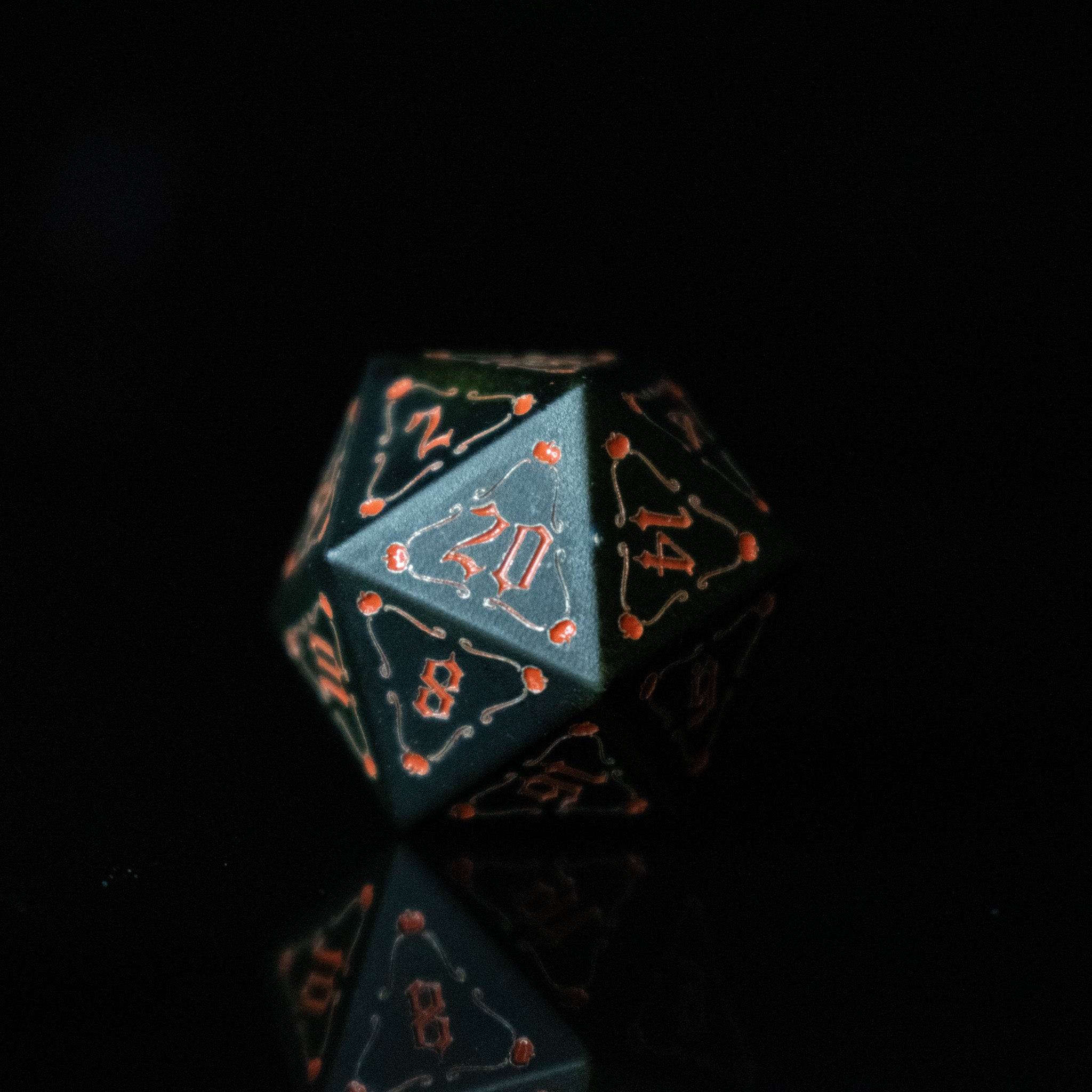 The Pumpkin Aluminum Metal Dice Set - Misty Mountain Gaming - 5