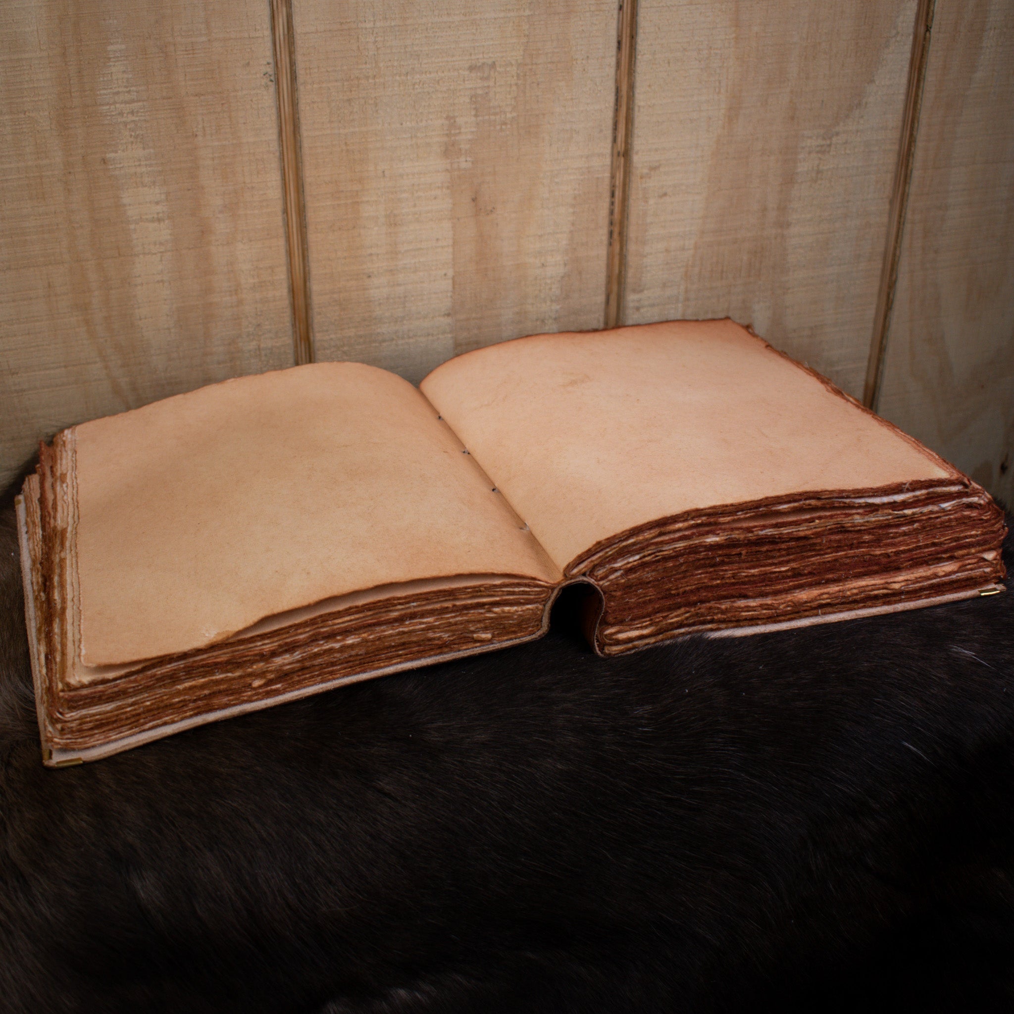 "The Ravens" Tan Spellbook Leather Journal - Misty Mountain Gaming - 8