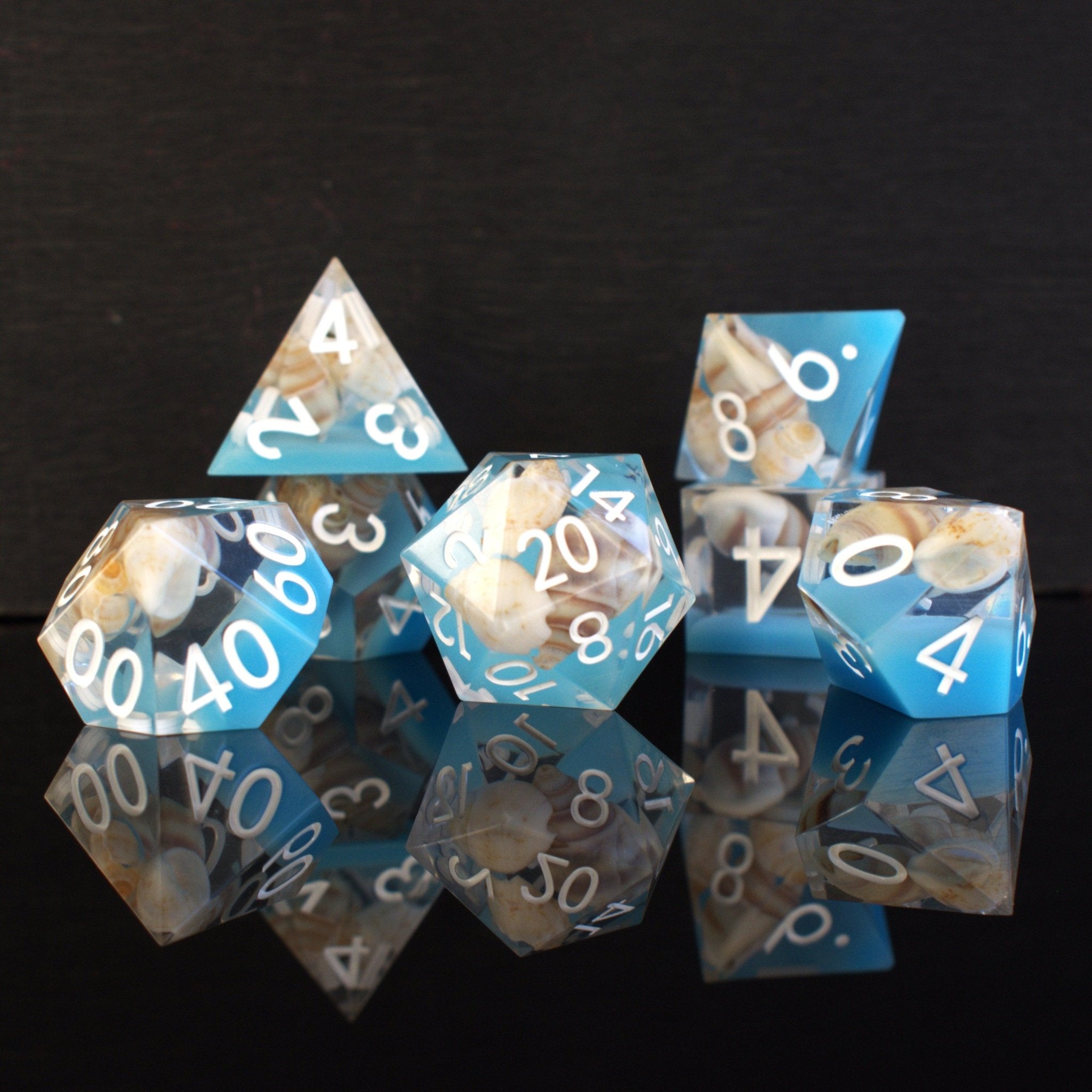 Tide Pool Sharp - Edged Resin Dice Set - Misty Mountain Gaming - 1