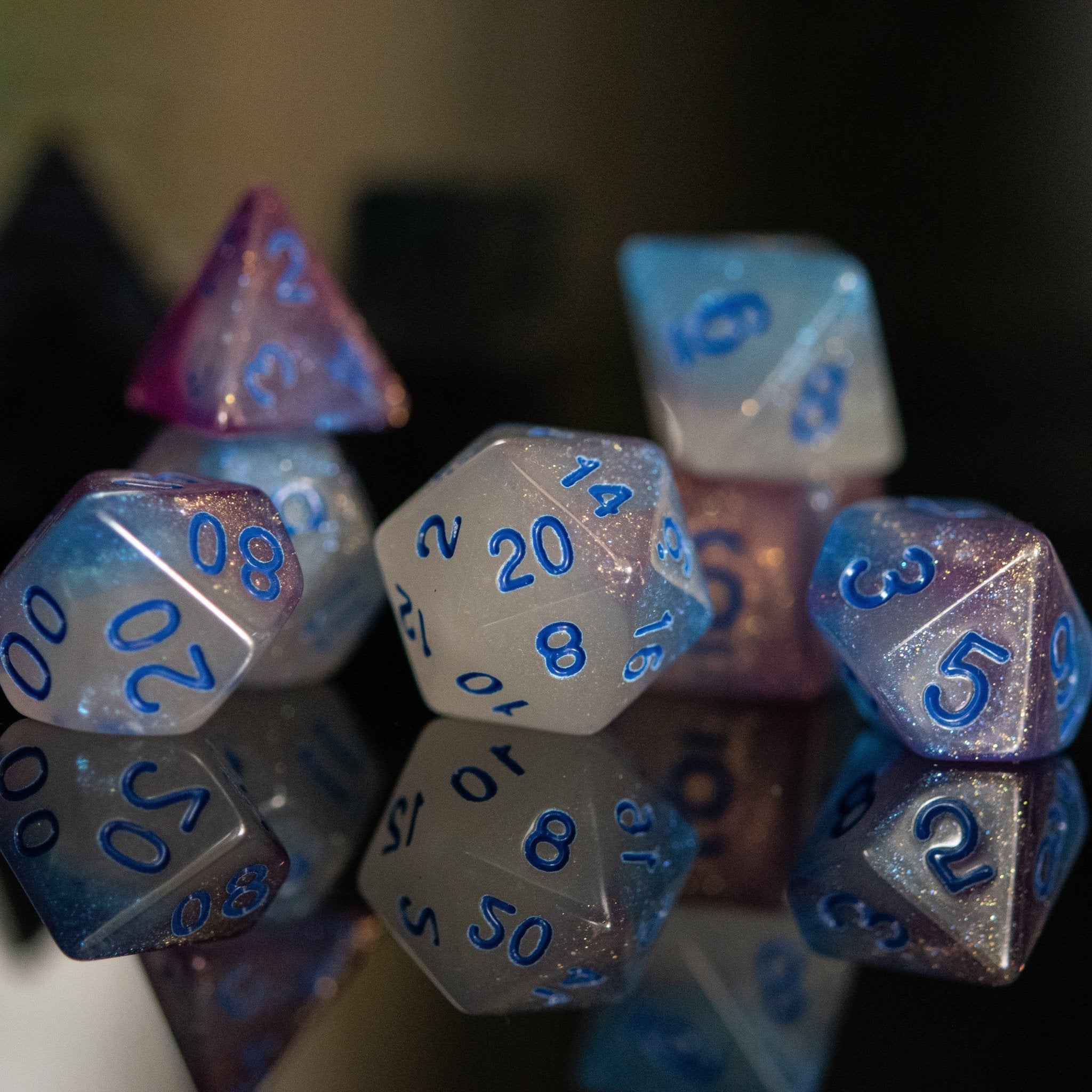 Unicorn Nebula Acrylic Dice Set - Misty Mountain Gaming - 5