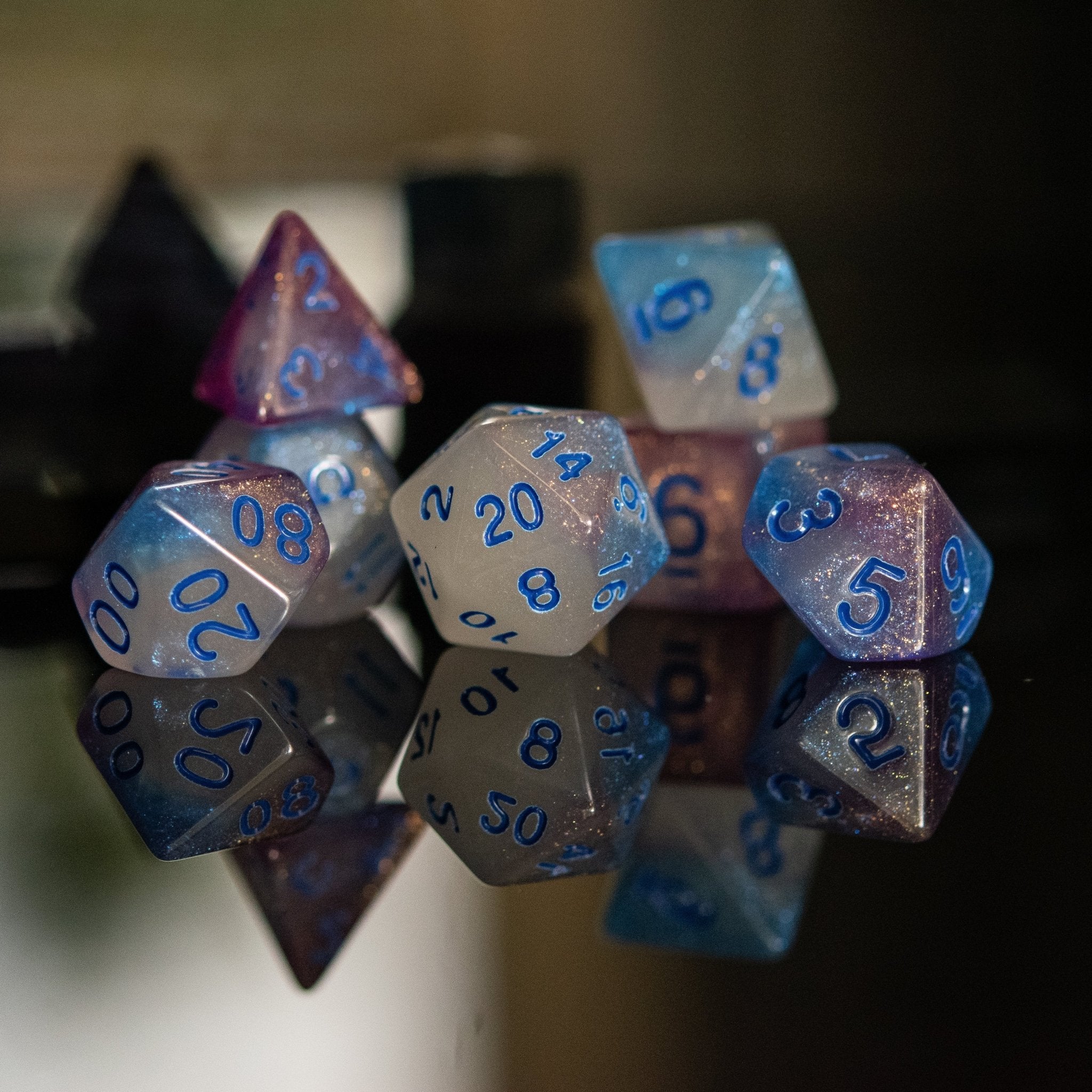 Unicorn Nebula Acrylic Dice Set - Misty Mountain Gaming - 2