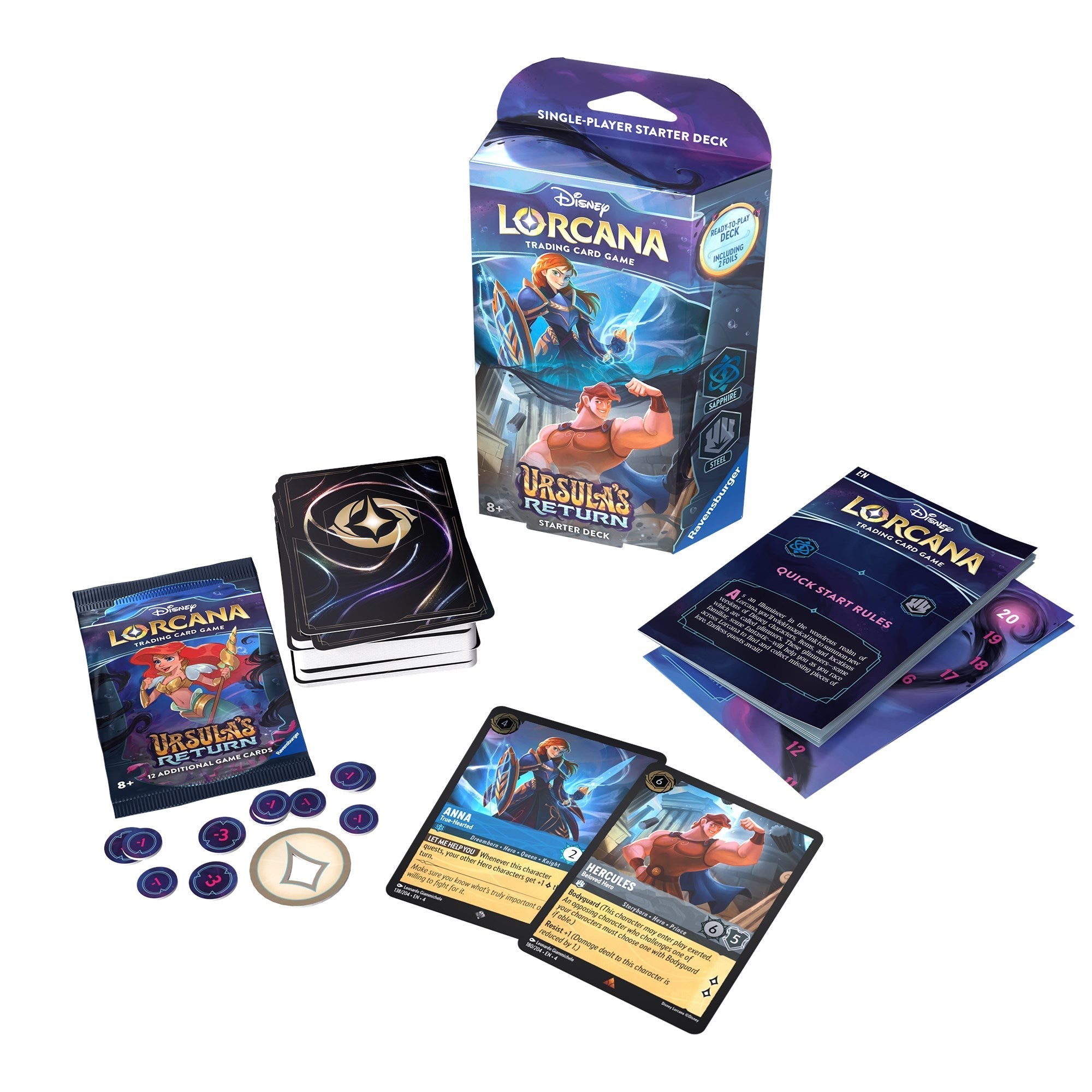 Ursula's Return - Starter Deck (Sapphire & Steel) - Disney - 2