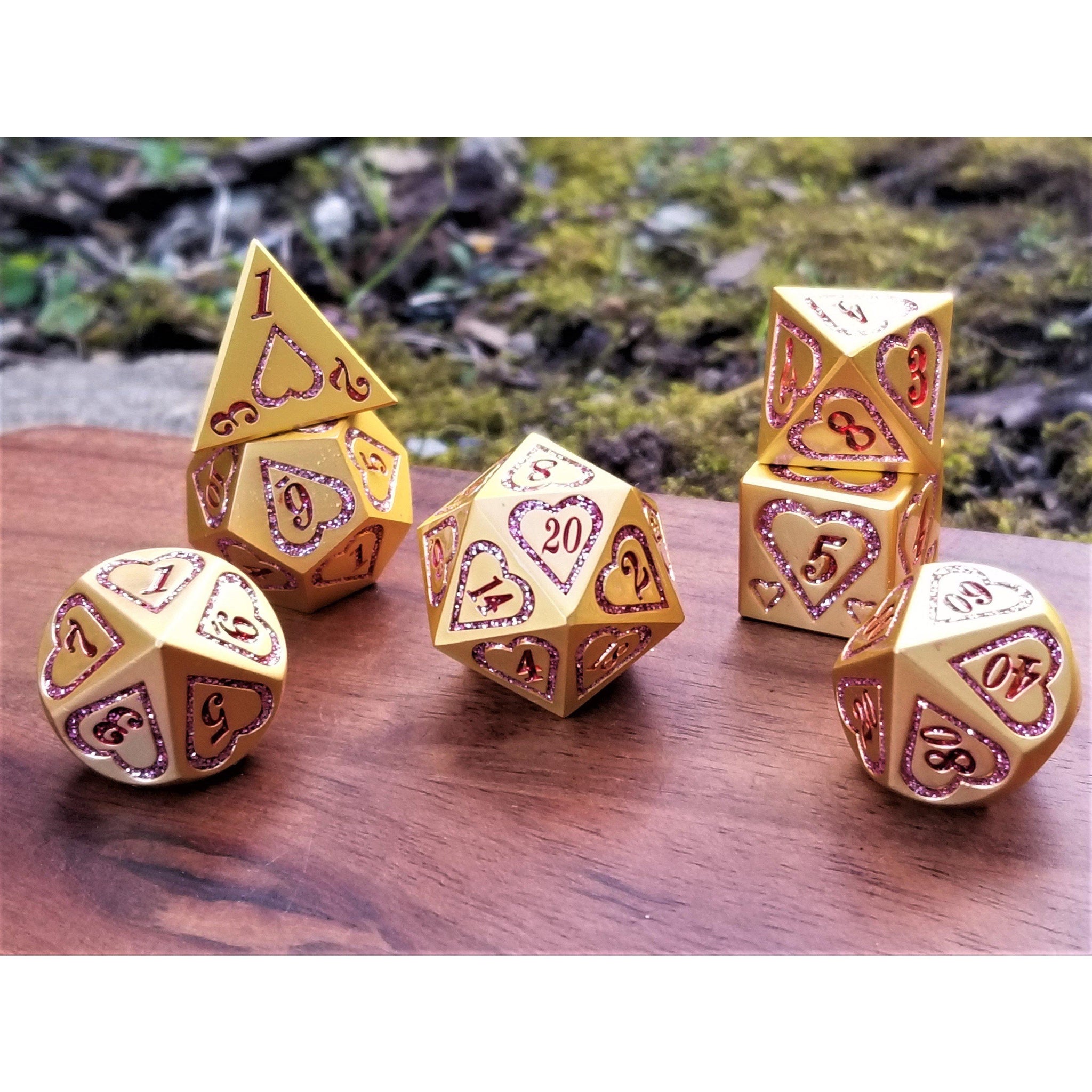 Valentine Heart Metal Dice Set - Misty Mountain Gaming - 2