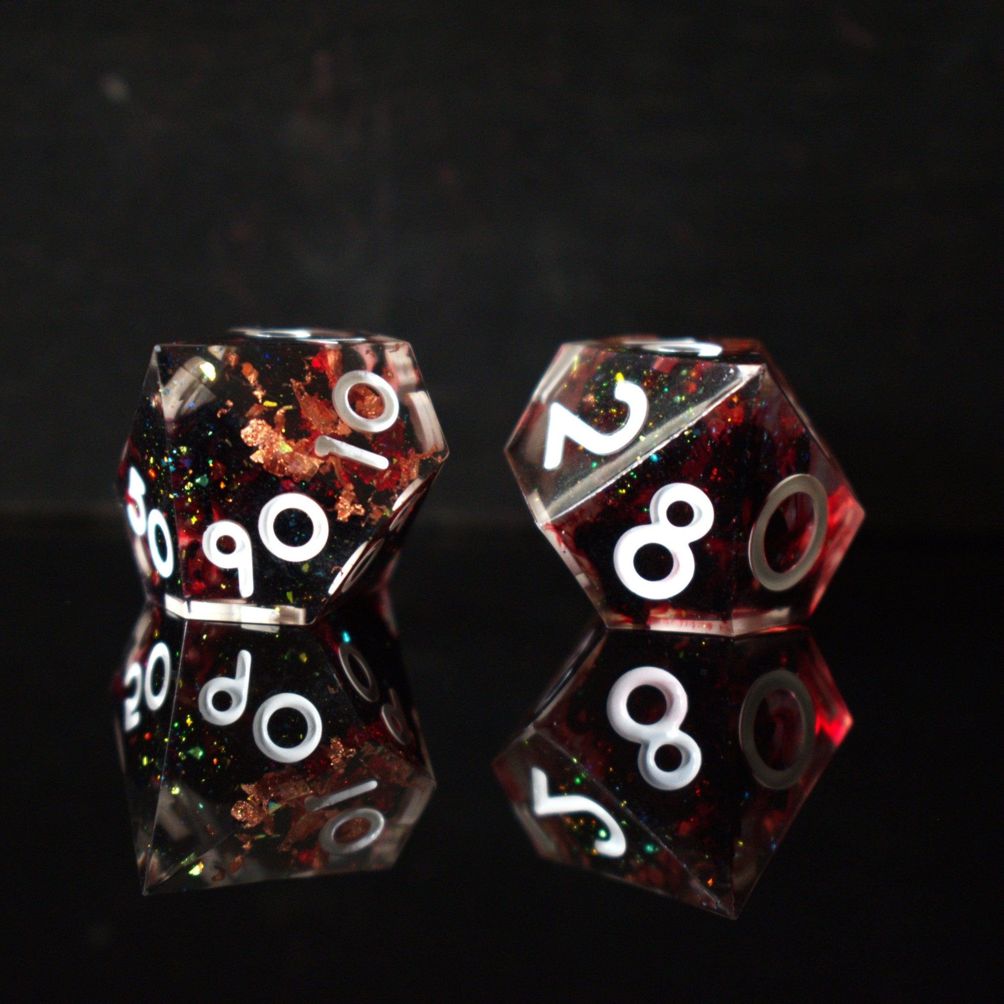 Vampiric Touch Sharp - Edged Resin Dice Set - Misty Mountain Gaming - 3