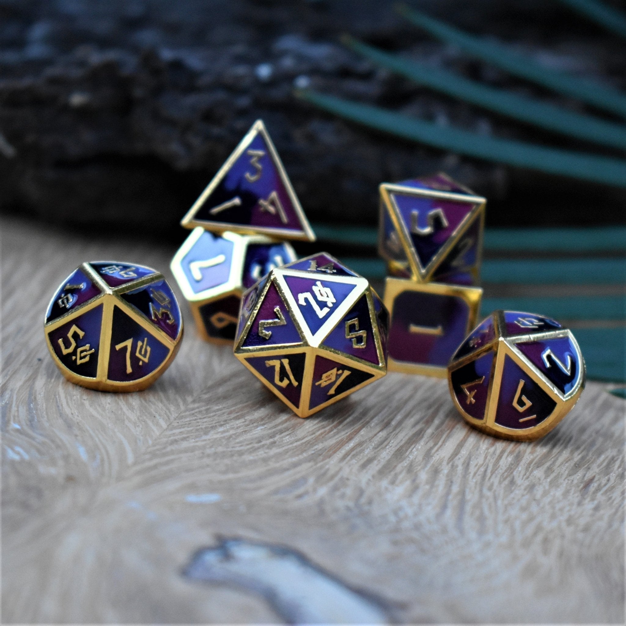 Vineyard Metal Dice Set - Misty Mountain Gaming - 1