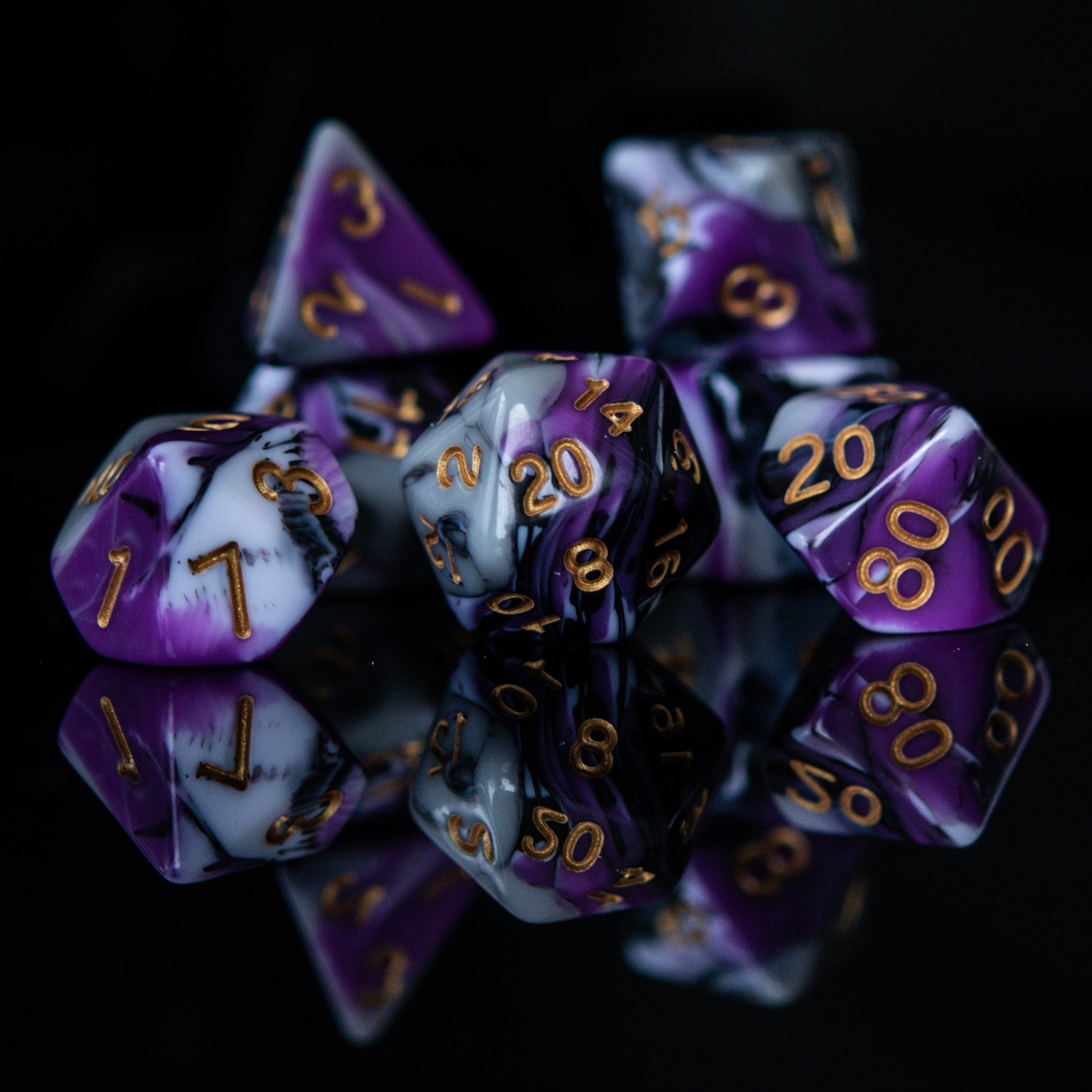 Visions of Nightmares Acrylic Dice Set - Misty Mountain Gaming - 3