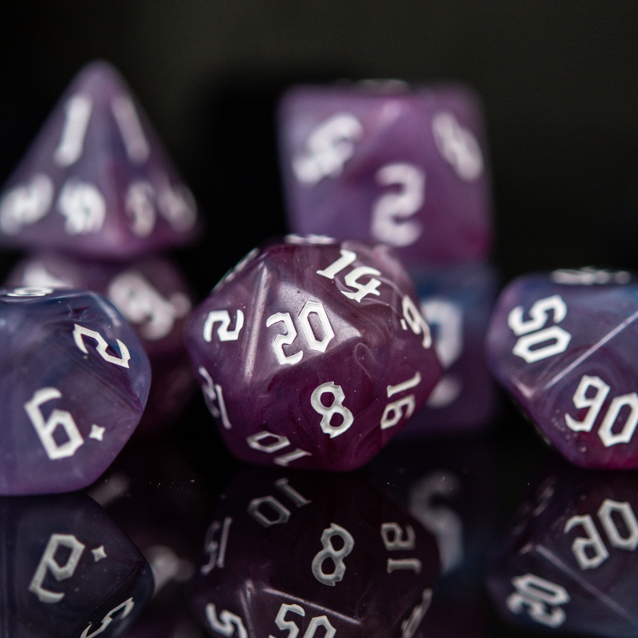 Warlock Class Acrylic Dice Set - Misty Mountain Gaming - 3