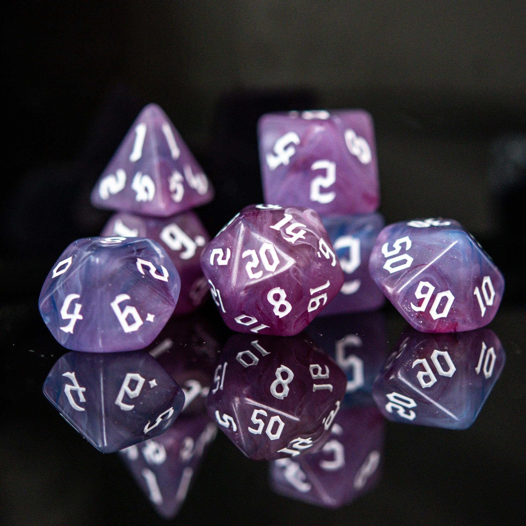 Warlock Class Acrylic Dice Set - Misty Mountain Gaming - 1