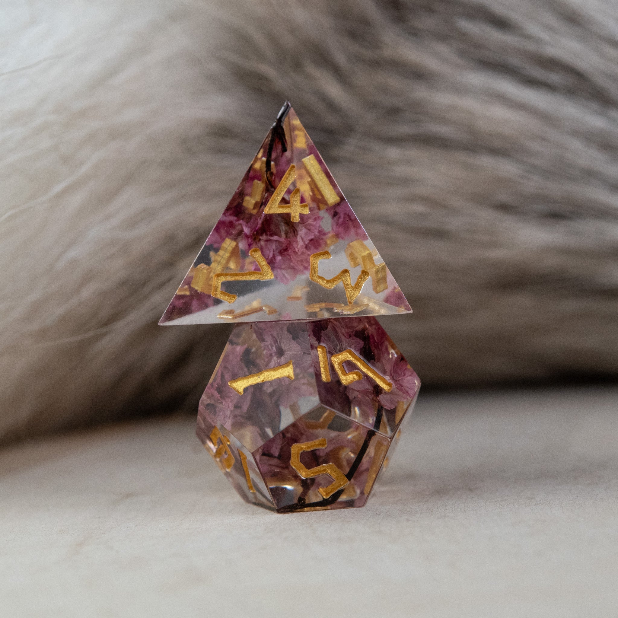 Wither and Bloom Sharp - Edged Resin Dice Set - Misty Mountain Gaming - 8