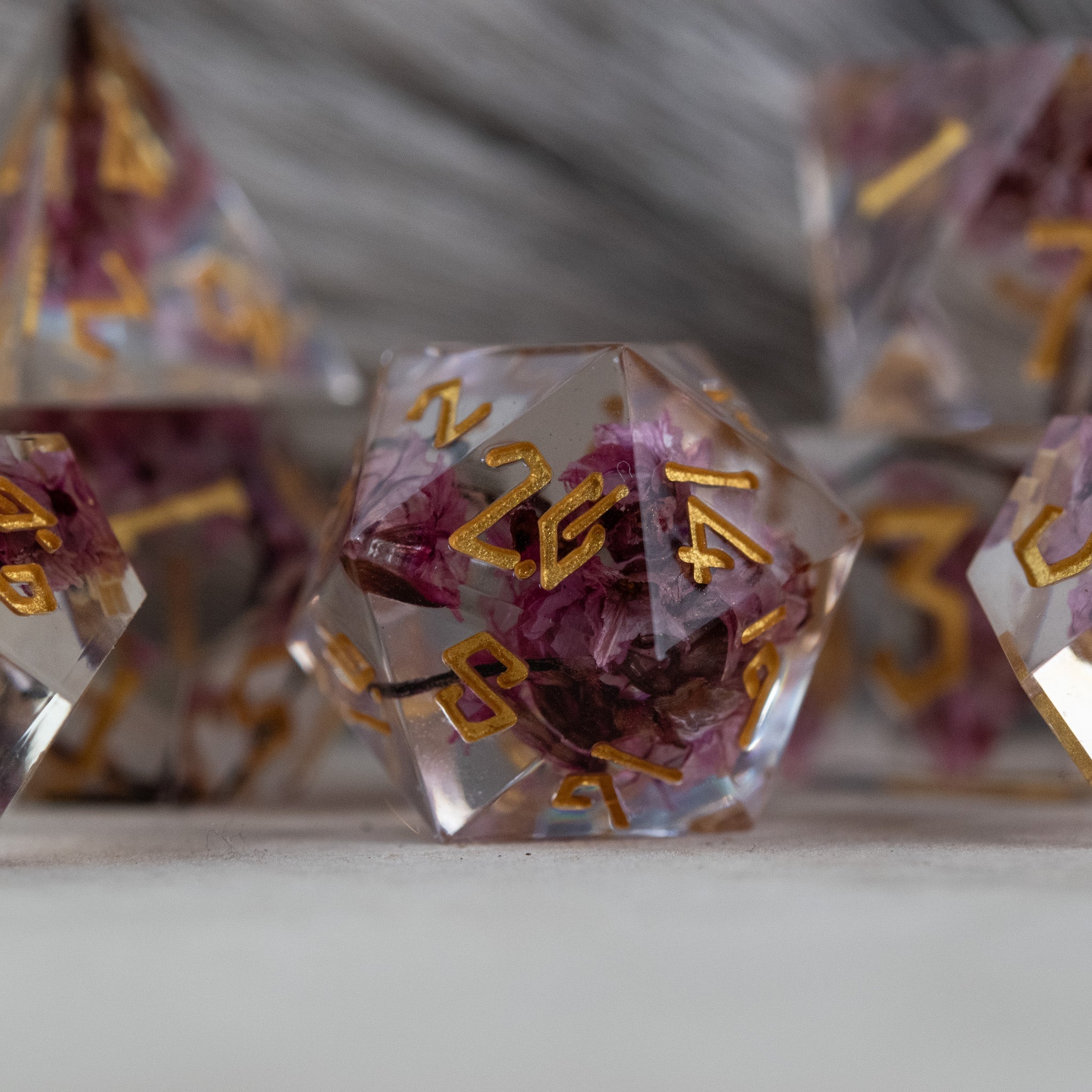 Wither and Bloom Sharp - Edged Resin Dice Set - Misty Mountain Gaming - 10