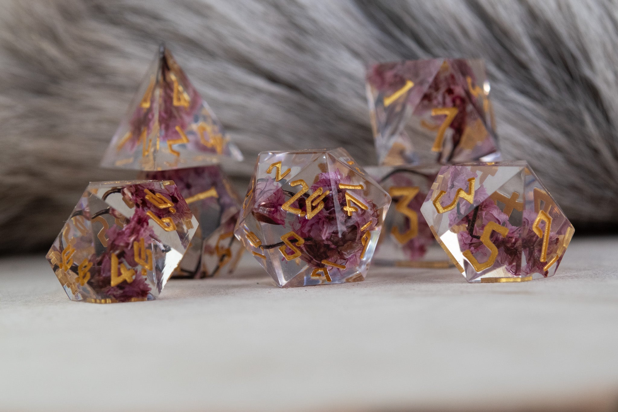 Wither and Bloom Sharp - Edged Resin Dice Set - Misty Mountain Gaming - 11