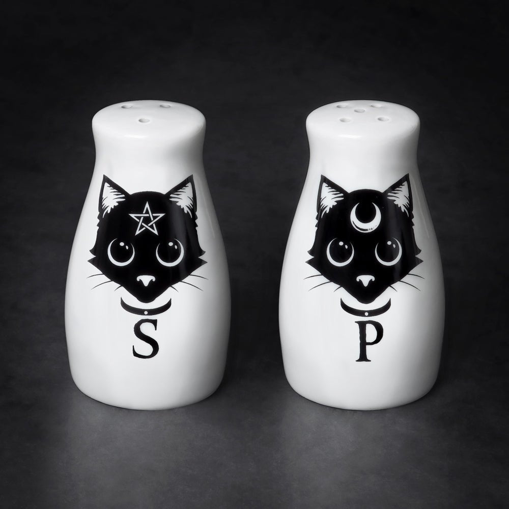 Black Cats: Salt & Pepper Shaker Set - Alchemy of England - 1