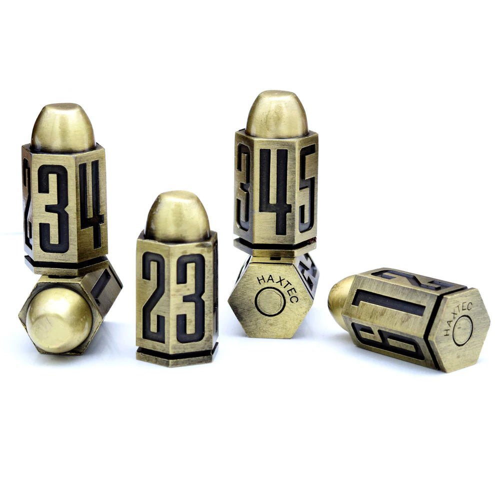 Bullet: Bronze Iron Dice Set, 6-Pack - Haxtec - 1