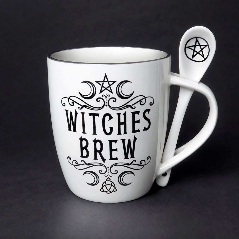 Crescent Witches Brew Mug Tea Cup and Spoon - Alchemy of England - 1