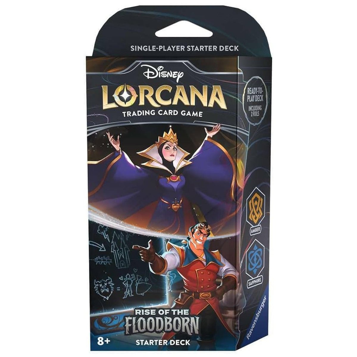 Disney Lorcana: Rise of the Floodborn Starter Deck (Amber & Sapphire) - Disney - 1
