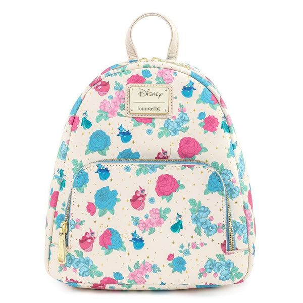 Loungefly Disney Sleeping Beauty Floral Fairy Godmothers Mini-Backpack