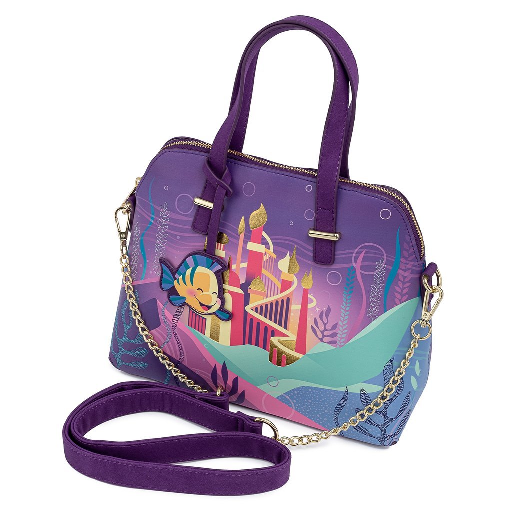 Disney The Little Mermaid Ariel Castle Crossbody Purse Bag - Loungefly - 2