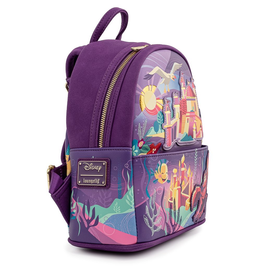 Disney The Little Mermaid Ariel Castle Mini-Backpack - Loungefly - 3