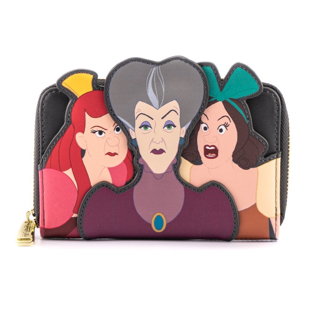 Disney Villains Scene Evil Stepmother and Step Sister Zip Around Wallet - Loungefly - 1