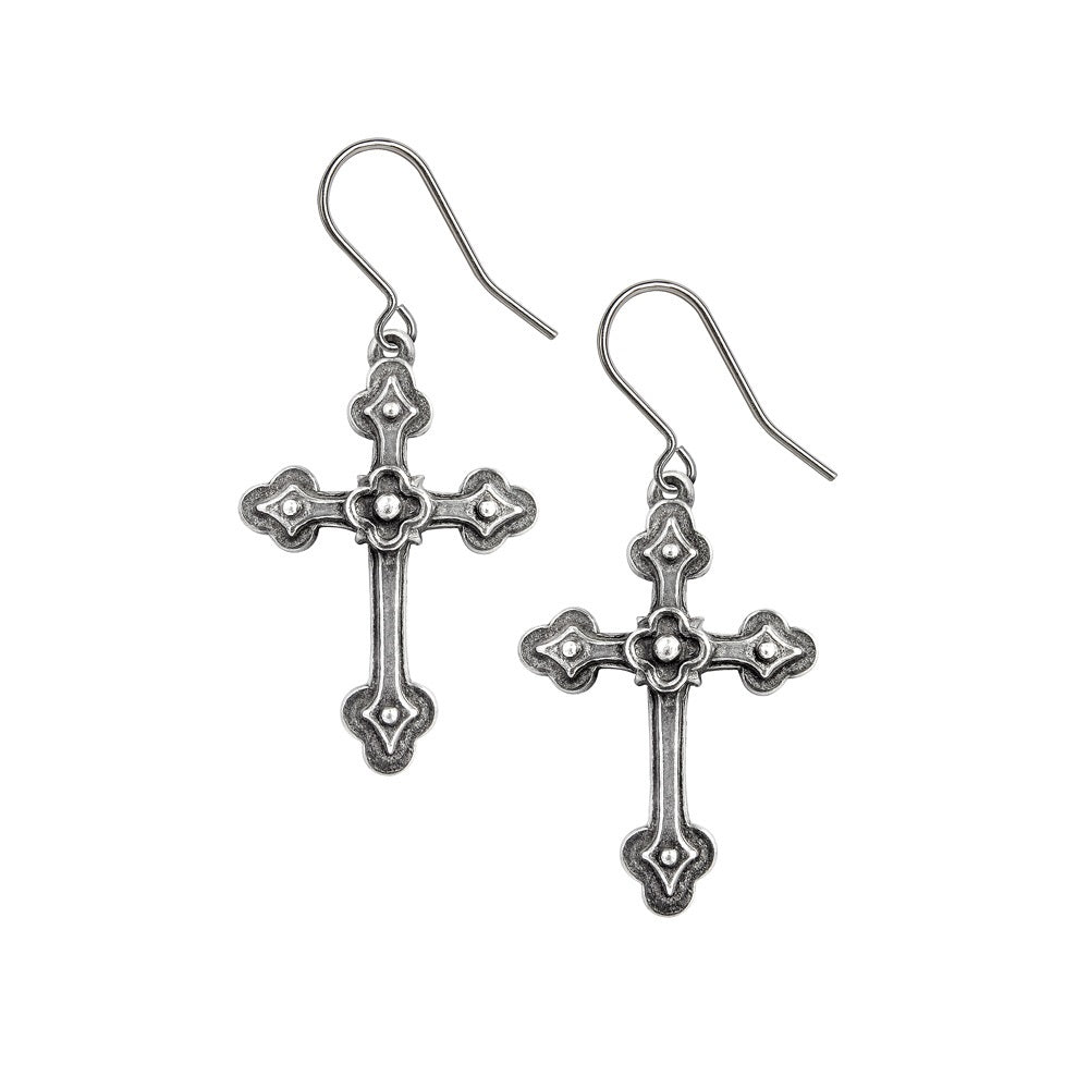 Gothic Devotion Crosses Earrings - Alchemy of England - 1
