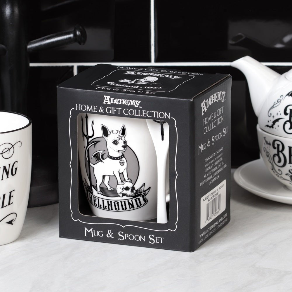 Hellhound Mug Mug Tea Cup and Spoon - Alchemy of England - 3